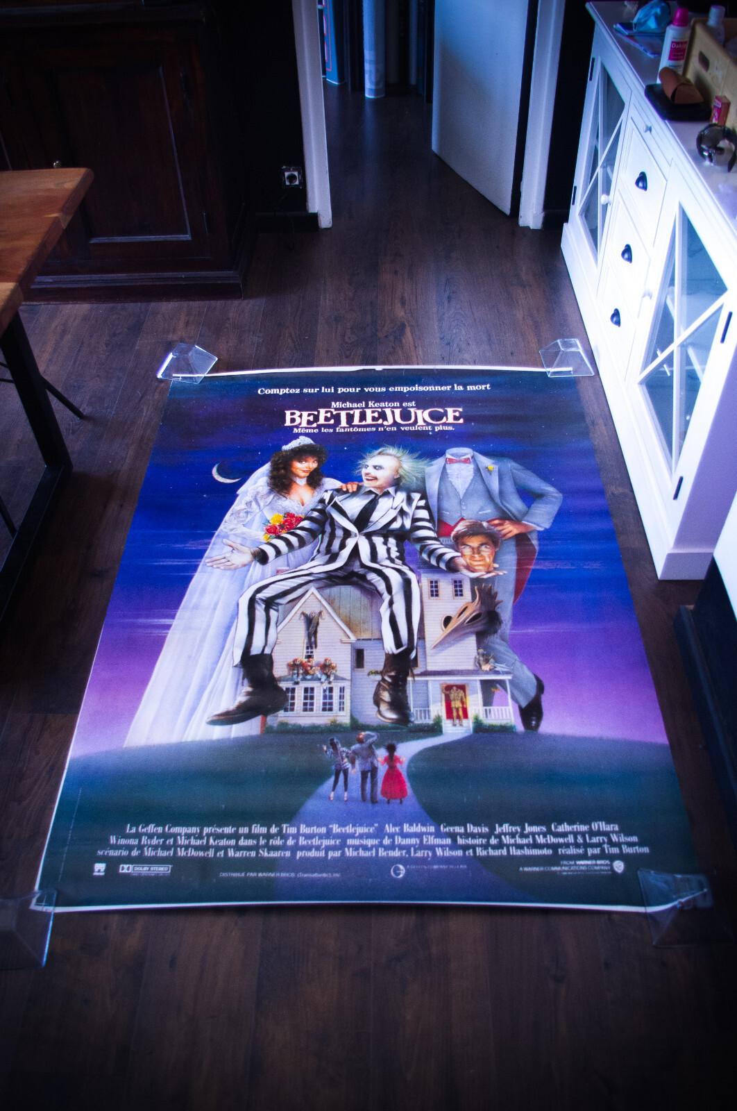 BEETLEJUICE French Grande Rolled D/S Vintage Movie Poster Original 1988