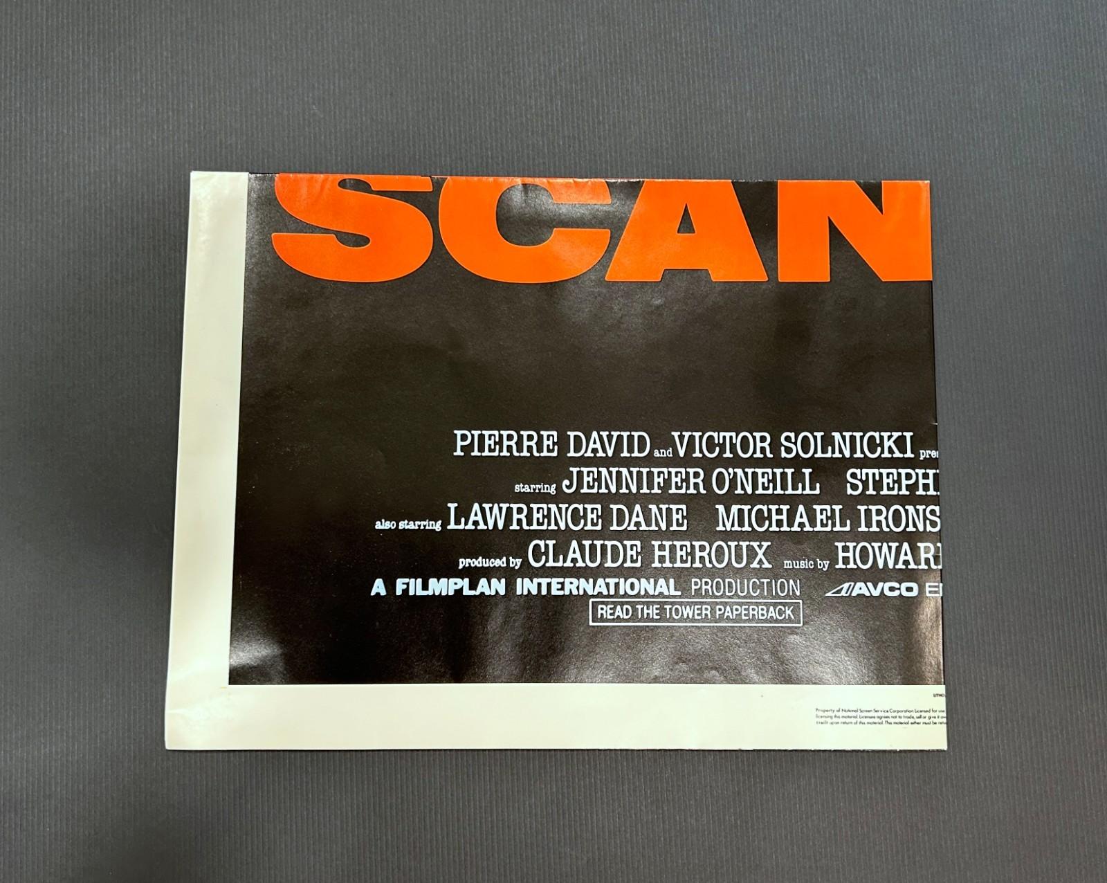 Scanners 1981 Original One Sheet Movie Poster | Never Unfolded | Excellent Cond.
