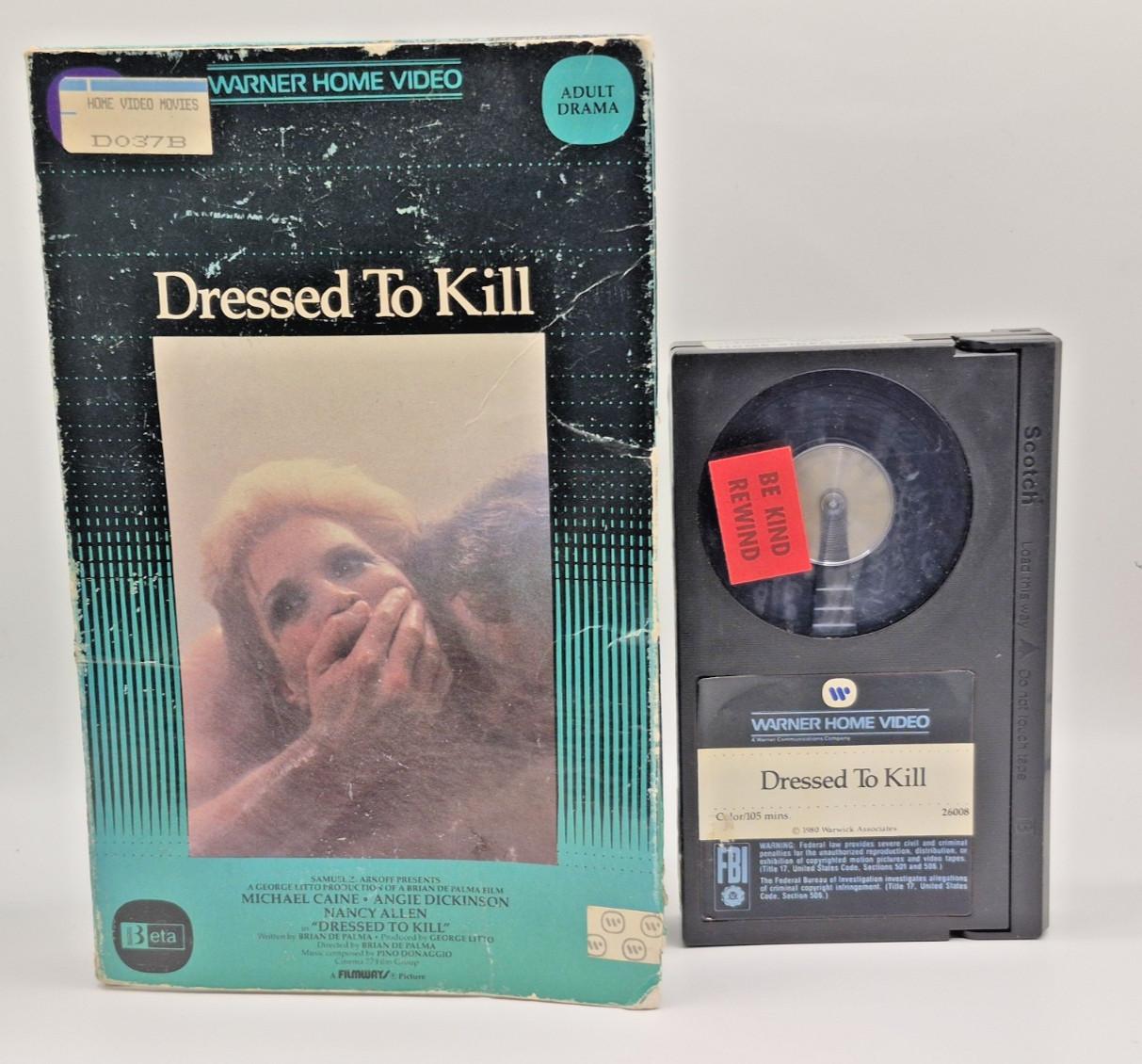 Dressed To Kill Betamax NOT VHS Movie 1980 Big Box Uncensored Version