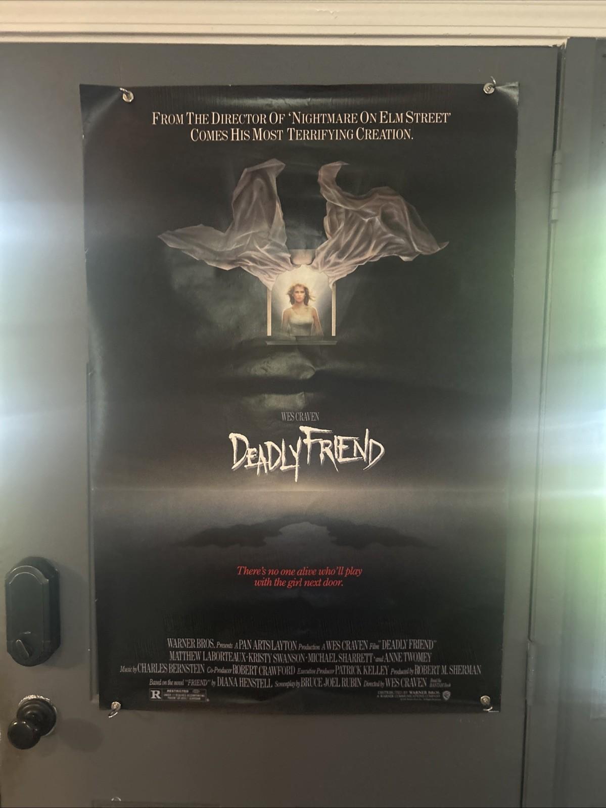 ORIGINAL VINTAGE 27x41 ONE SHEET US MOVIE POSTER 1986 DEADLY FRIEND