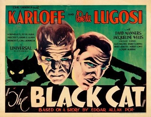 THE BLACK CAT MOVIE POSTER Boris Karloff RARE VINTAGE 4