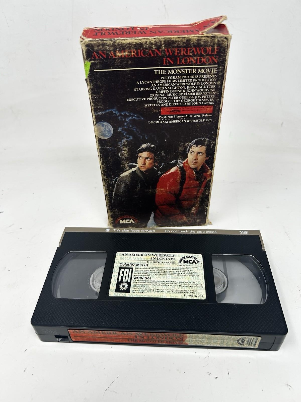 MCA Rainbow An American Werewolf in London VHS 1981 Original Release *RARE*