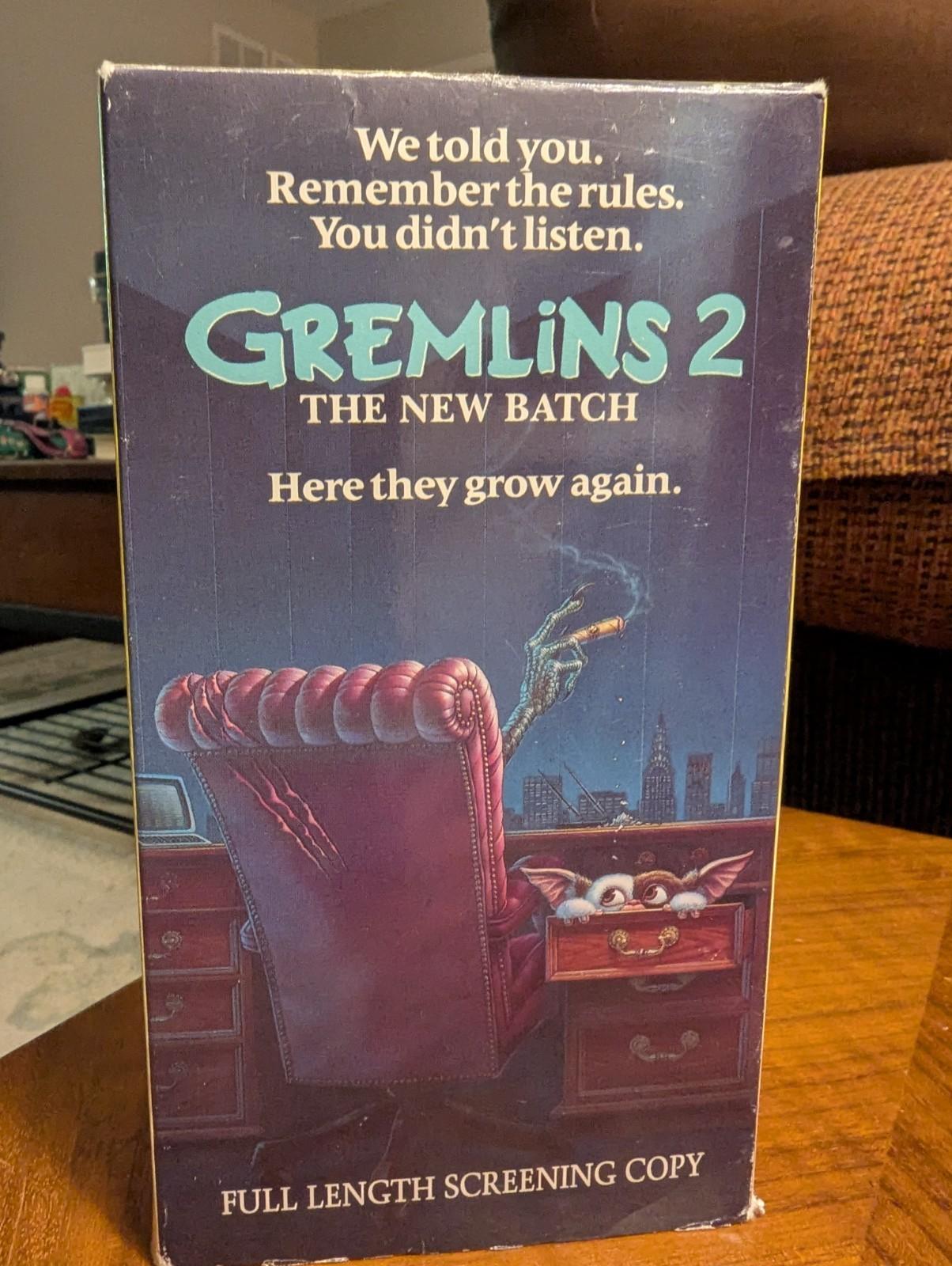 Rare Gremlins 2 Screener VHS - Great Condition 