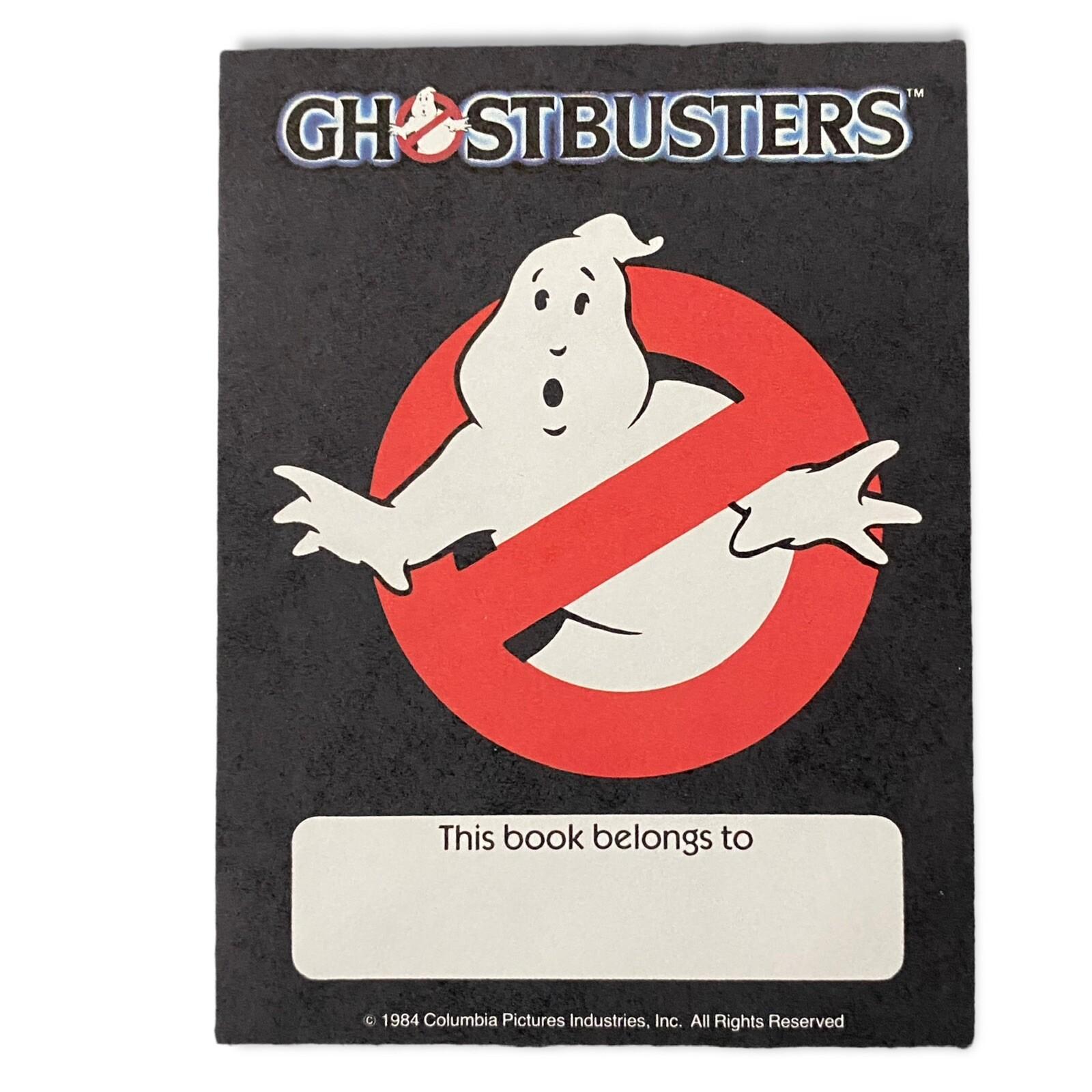Vintage Ghostbusters Library Bookplate Original Movie 1984