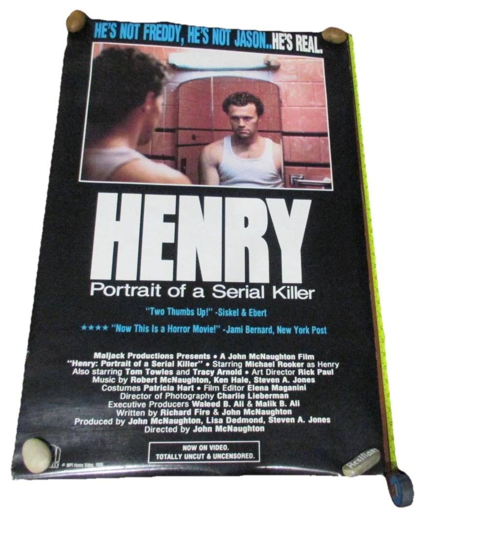 Henry Portrait of a Serial Killer Original Movie Poster 1986 100x70cm Rare!!