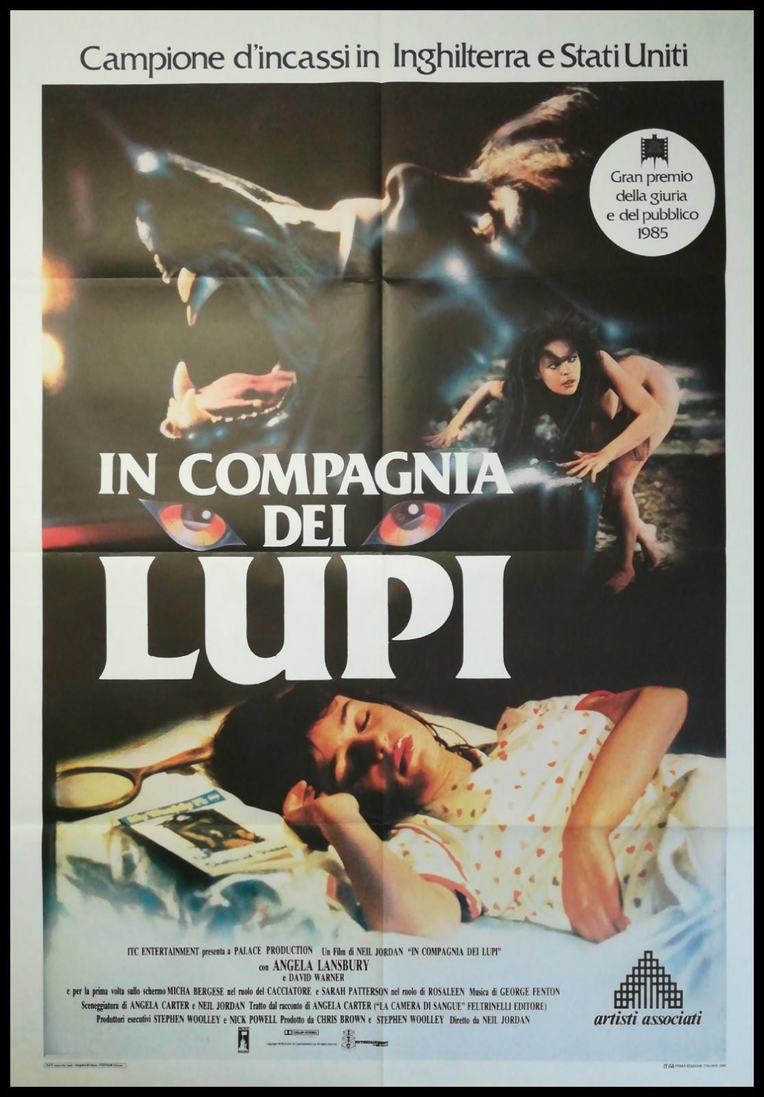 THE COMPANY OF WOLVES 1984 Original Movie Poster 39x55" 2Sh Italian NEIL JORDAN