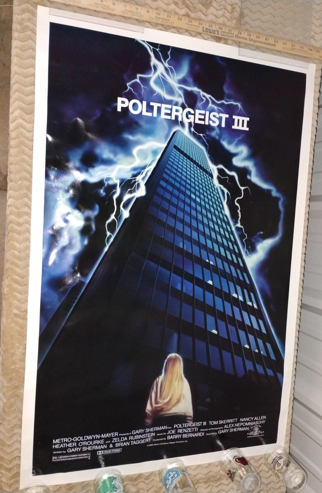 27X41 Poltergeist III Original Movie Poster One Sheet Single Sided 1988 Rolled