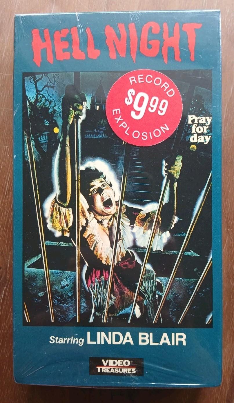 Hell Night VHS Video Treasures Linda Blair Vincent Van Patten Rare 80s Horror