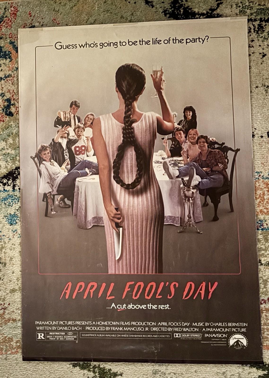 April Fool's Day Original Rolled One Sheet SS Movie Poster 1986