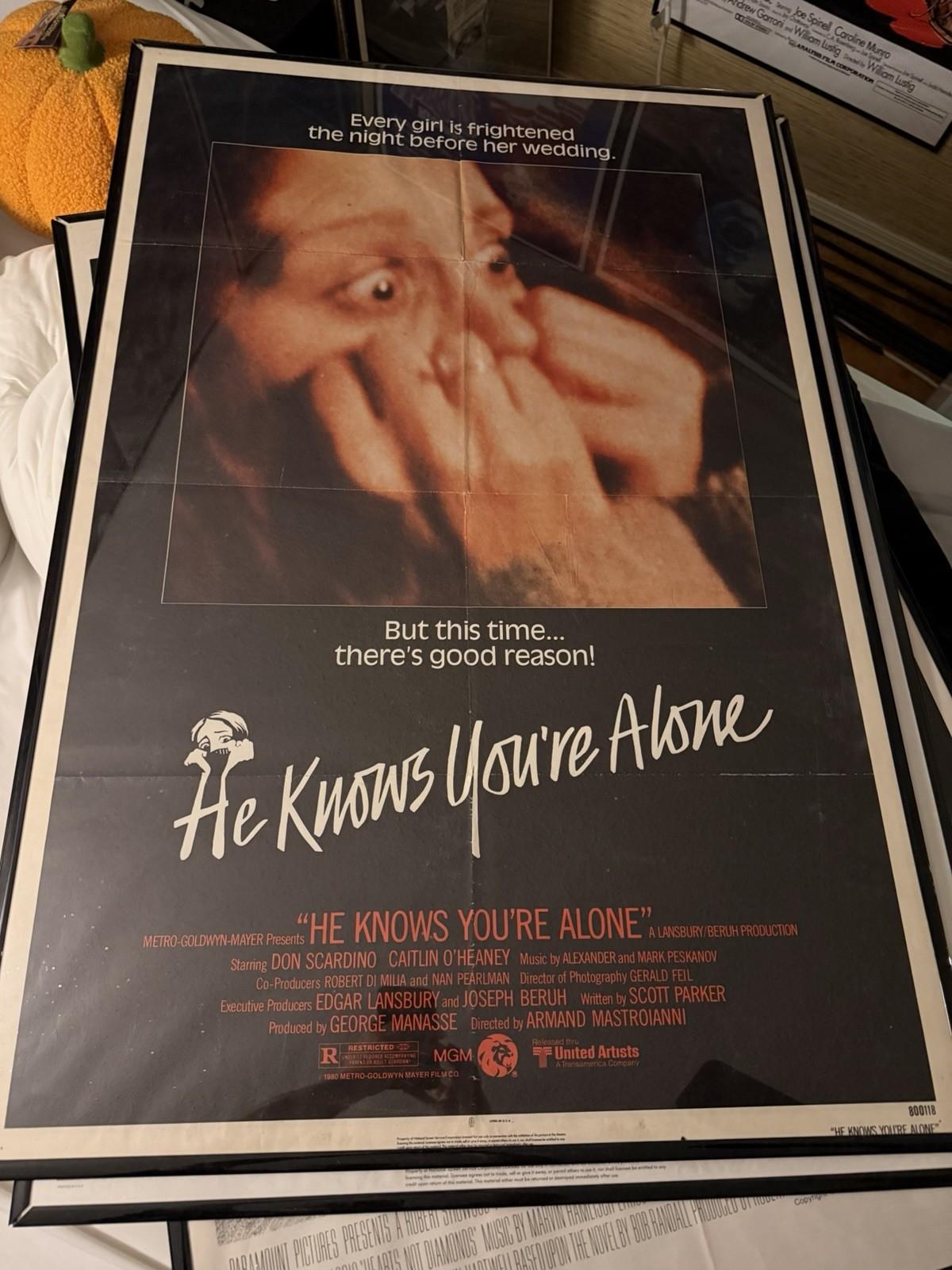 He Knows You’re Alone (1980) Original One Sheet Horror Poster 27x40 Folded