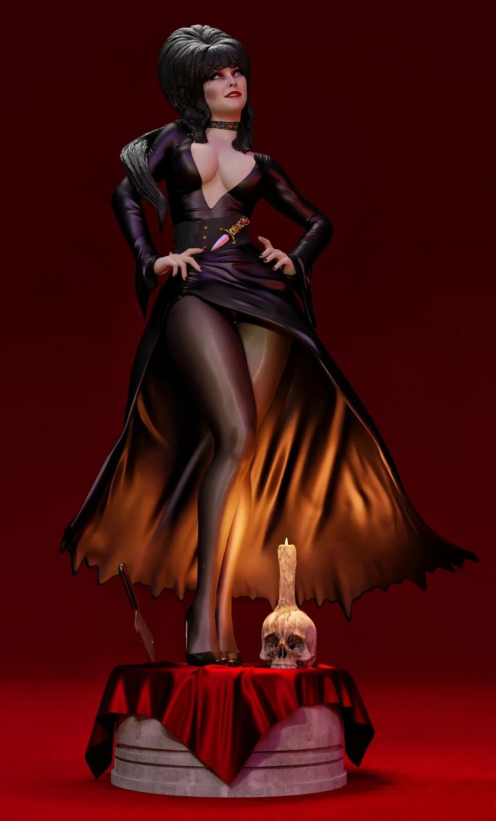 Elvira - Mistress of the Dark - Model Kit Unpainted 3d Print GK Statue