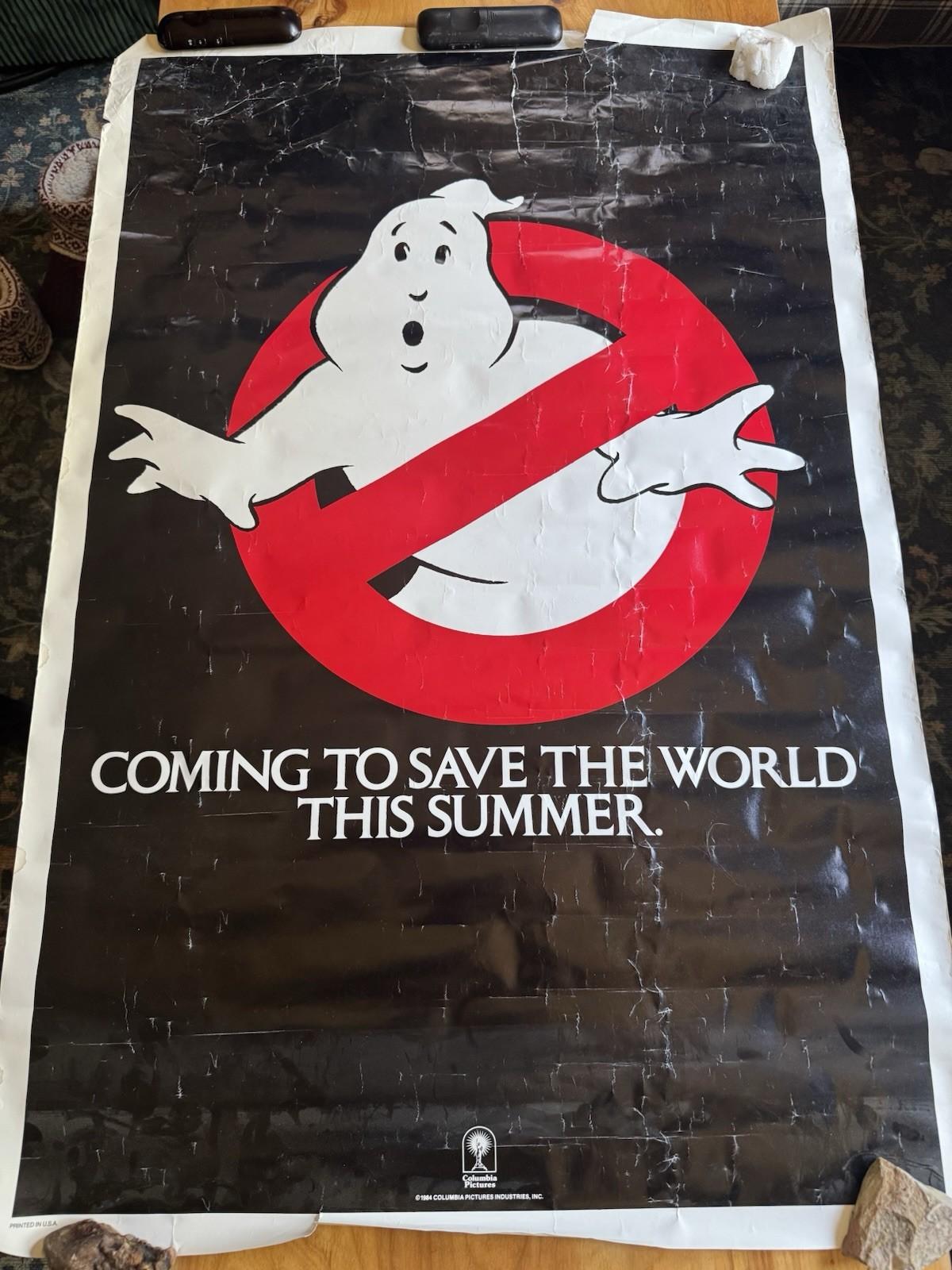 Ghostbusters Teaser One Sheet 1984 Columbia Pictures Original Movie Poster USA