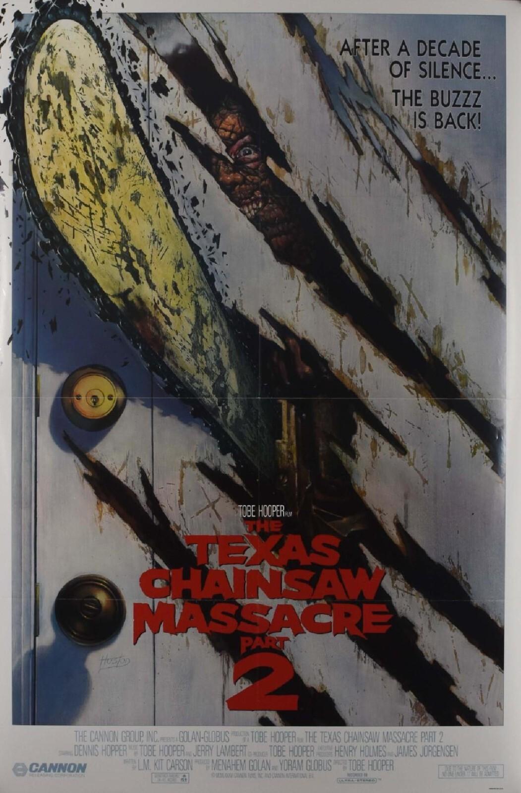 The Texas Chainsaw Massacre 2 Tobe Hooper Original US One Sheet Poster 1986