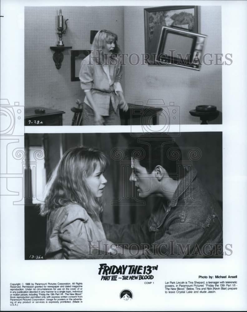 1988 Press Photo The cast in "Friday the 13th Part VII: The New Blood."
