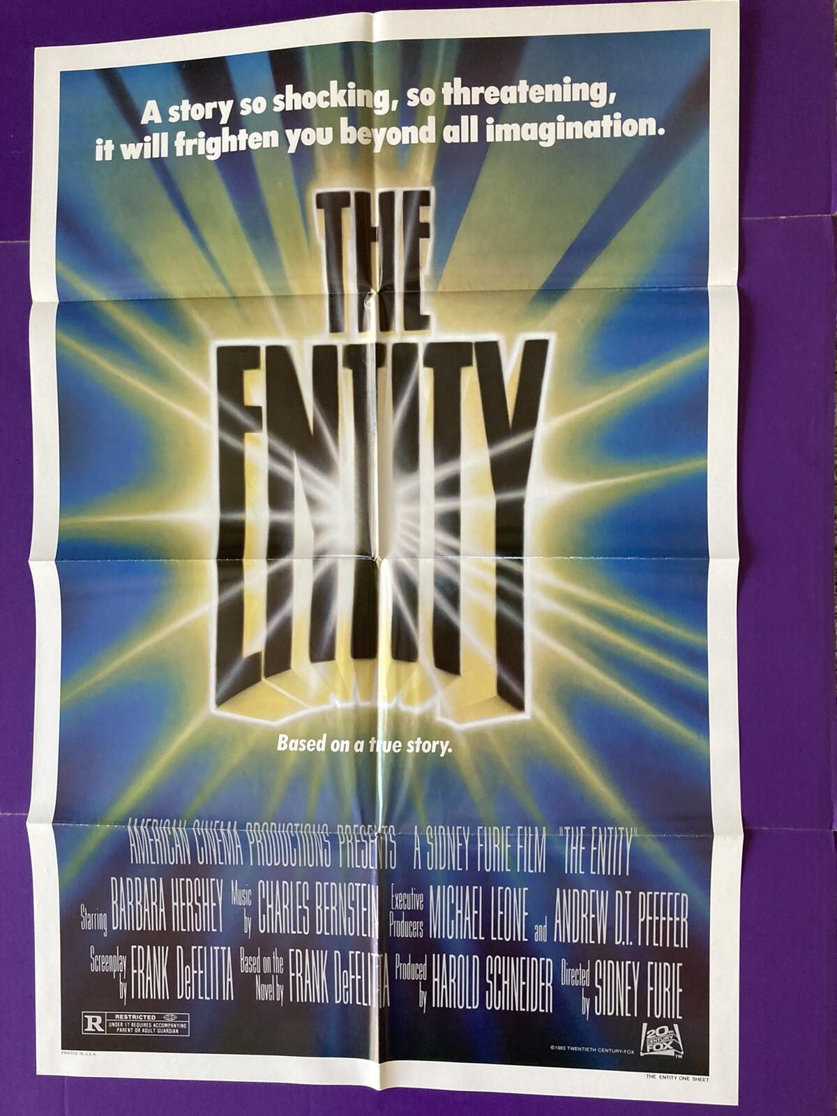THE ENTITY ORIGINAL ONE SHEET MOVIE POSTER 1983