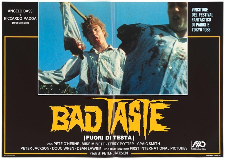 BAD TASTE MANIFESTO PETER JACKSON'S FIRST 1987 FILM HORROR FOTOBUSTA LOBBY CARD