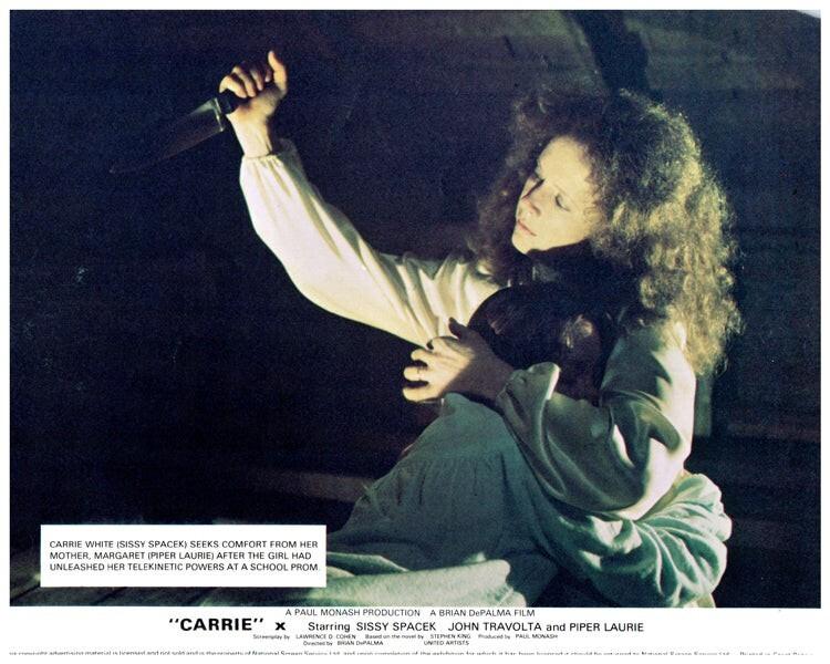 Carrie Original British Lobby Card 1976 Sissy Spacek Piper Laurie Brian DePalma