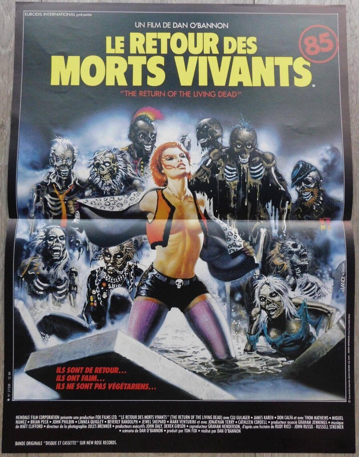 The Return of the Living Dead French Movie Poster Original 15/23 1985 D O'Bannon