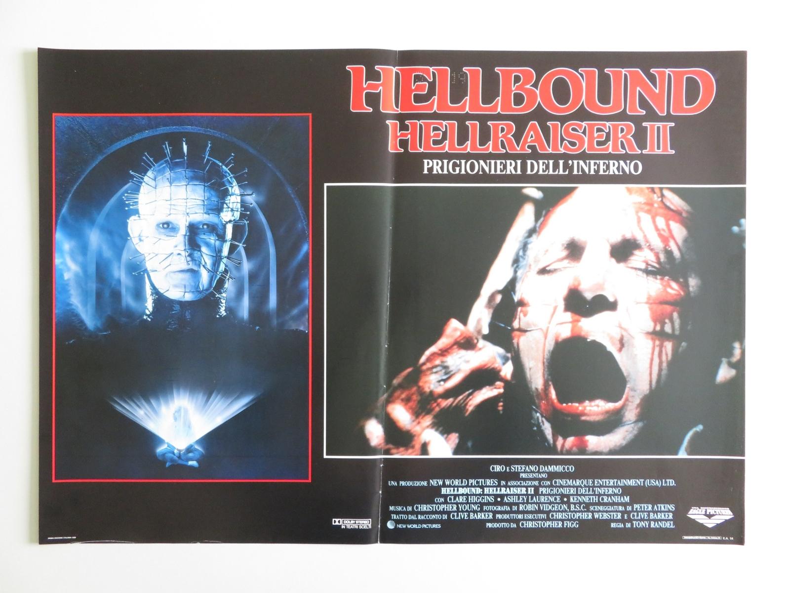 HELLBOUND: HELLRAISER II -  A ITALIAN FOTOBUSTA POSTER HIGGINS BRADLEY 1988