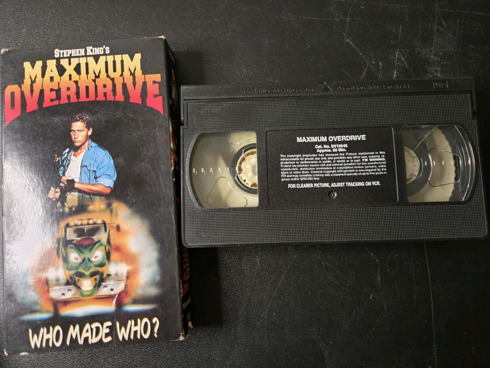 Rare VHS Video Treasures Maximum Overdrive  1986 Horror Stephen King Estevez