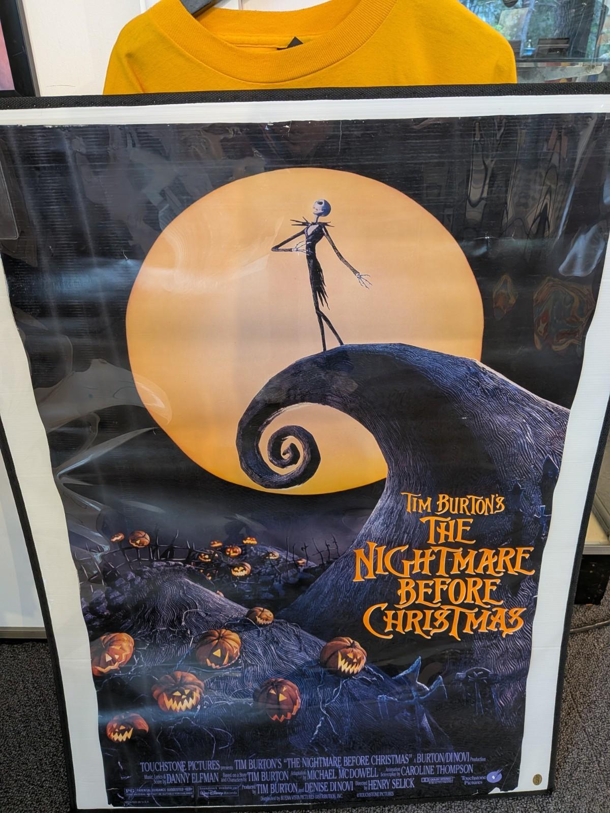 The Nightmare Before Christmas (1993) original Movie Poster 27x40 Tim Burton 
