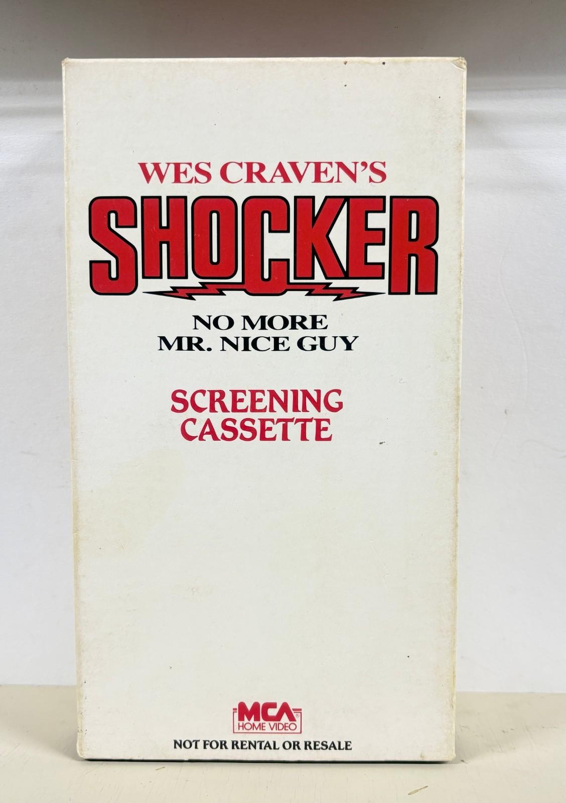 Wes Craven's  Shocker 1990 VHS Screener, Promo Screening Tape