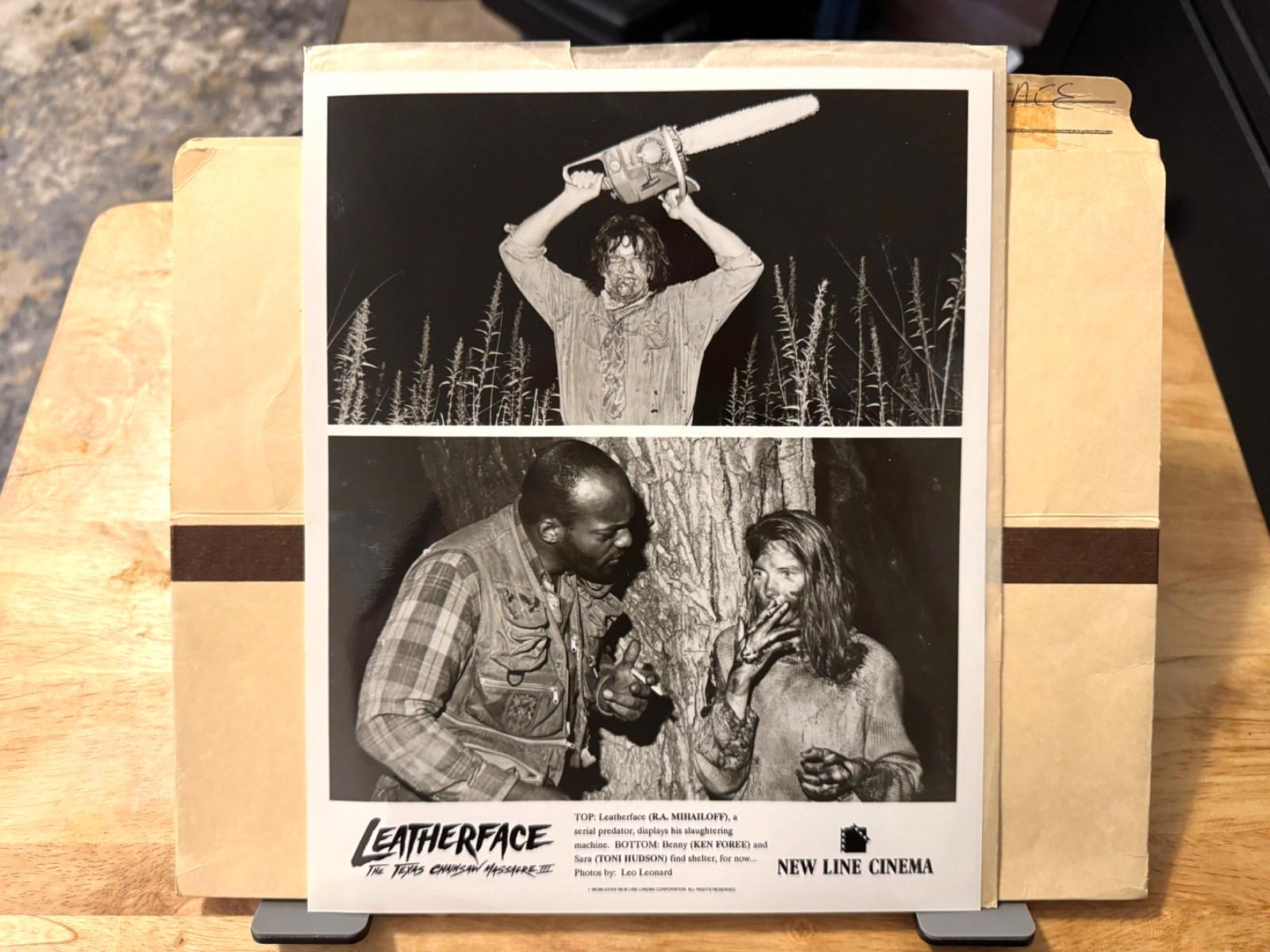 LEATHERFACE TEXAS CHAINSAW MASSACRE III 1990 Horror Movie Press Kit - 4 Photos