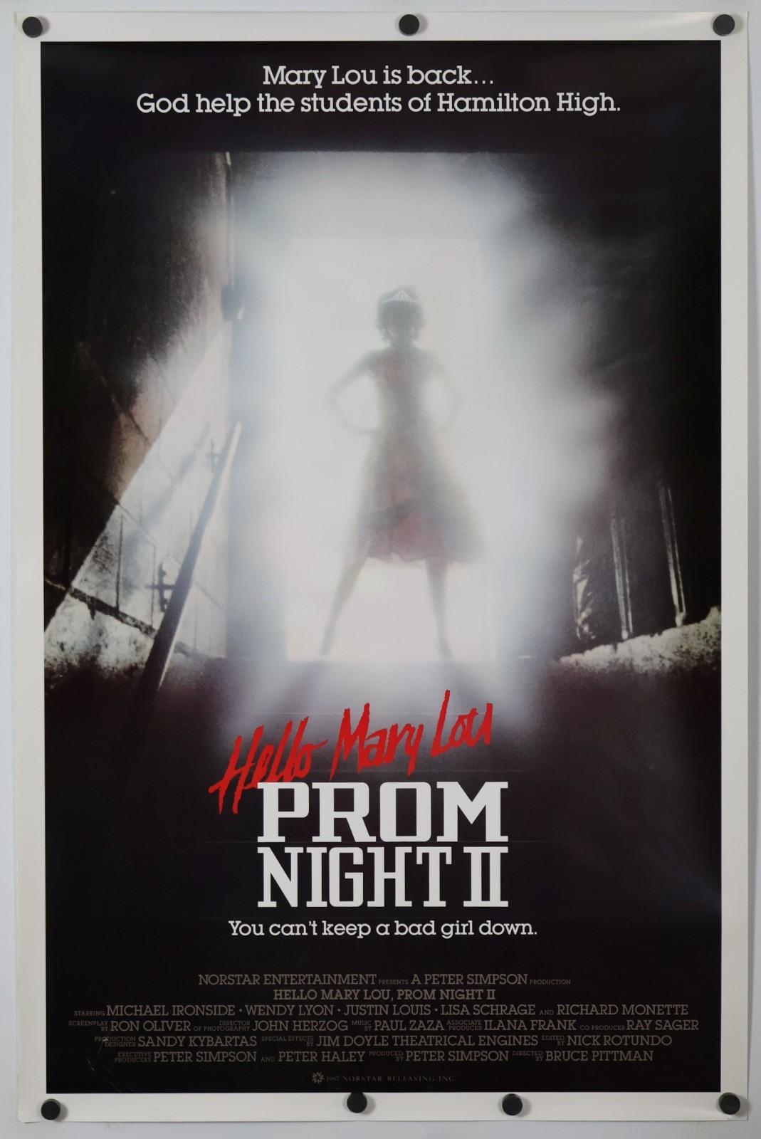 Hello Mary Lou Prom Night II - original movie poster - 27x41 - Ultra Rare ROLLED