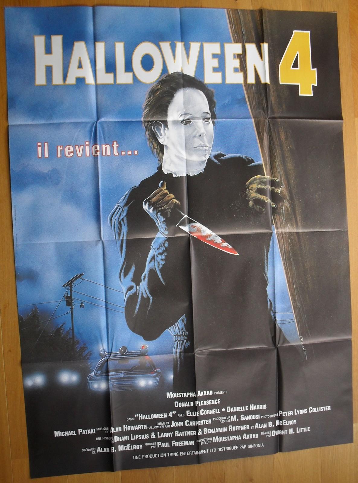 HALLOWEEN 4 RETURN OF MICHAEL horror original LARGE french movie poster '88
