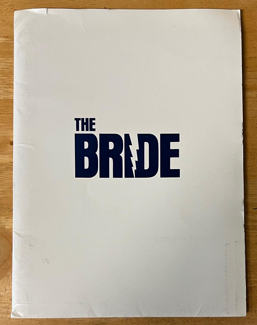 The Bride Original Movie Press Kit Fantasy Horror Sting Jennifer Beal Clancy 