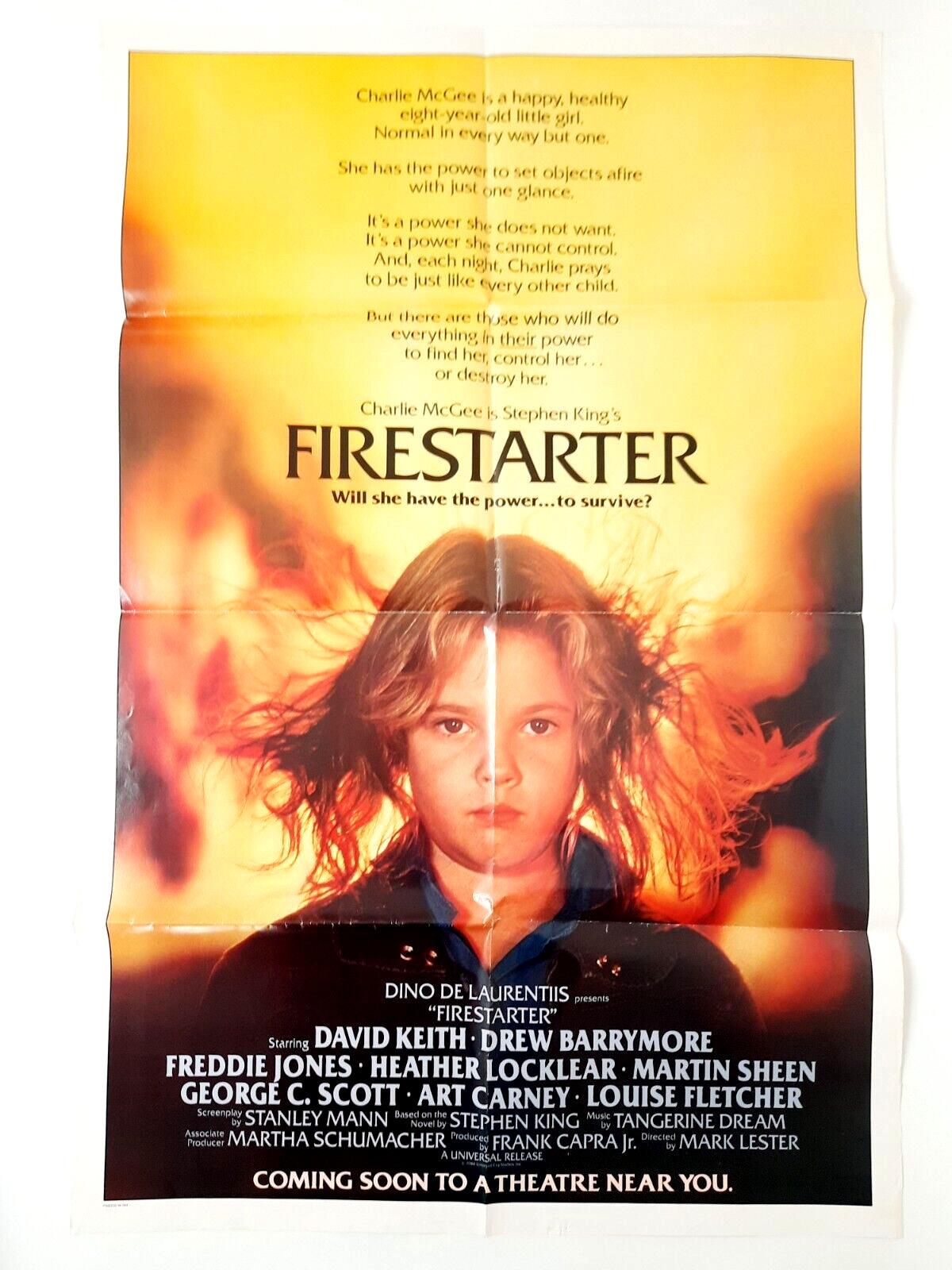 Stephen King's Firestarter Vintage 1984 Original Theatrical Movie Poster 27x41