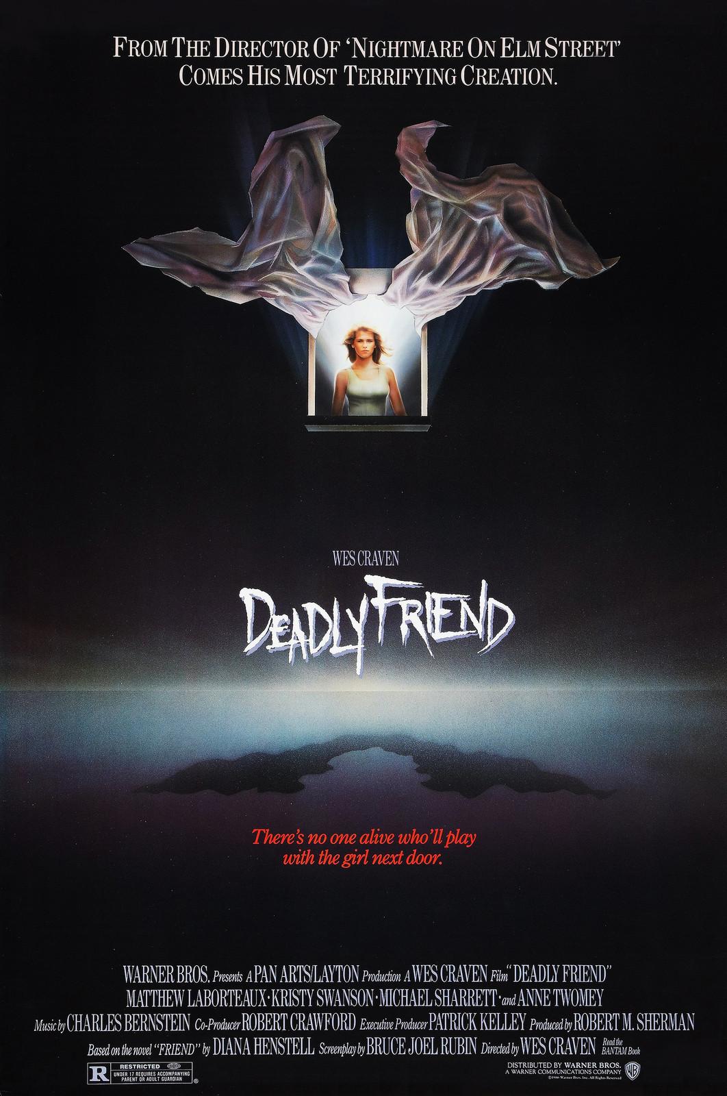 DEADLY FRIEND (1986) ORIGINAL MOVIE POSTER  -  ROLLED