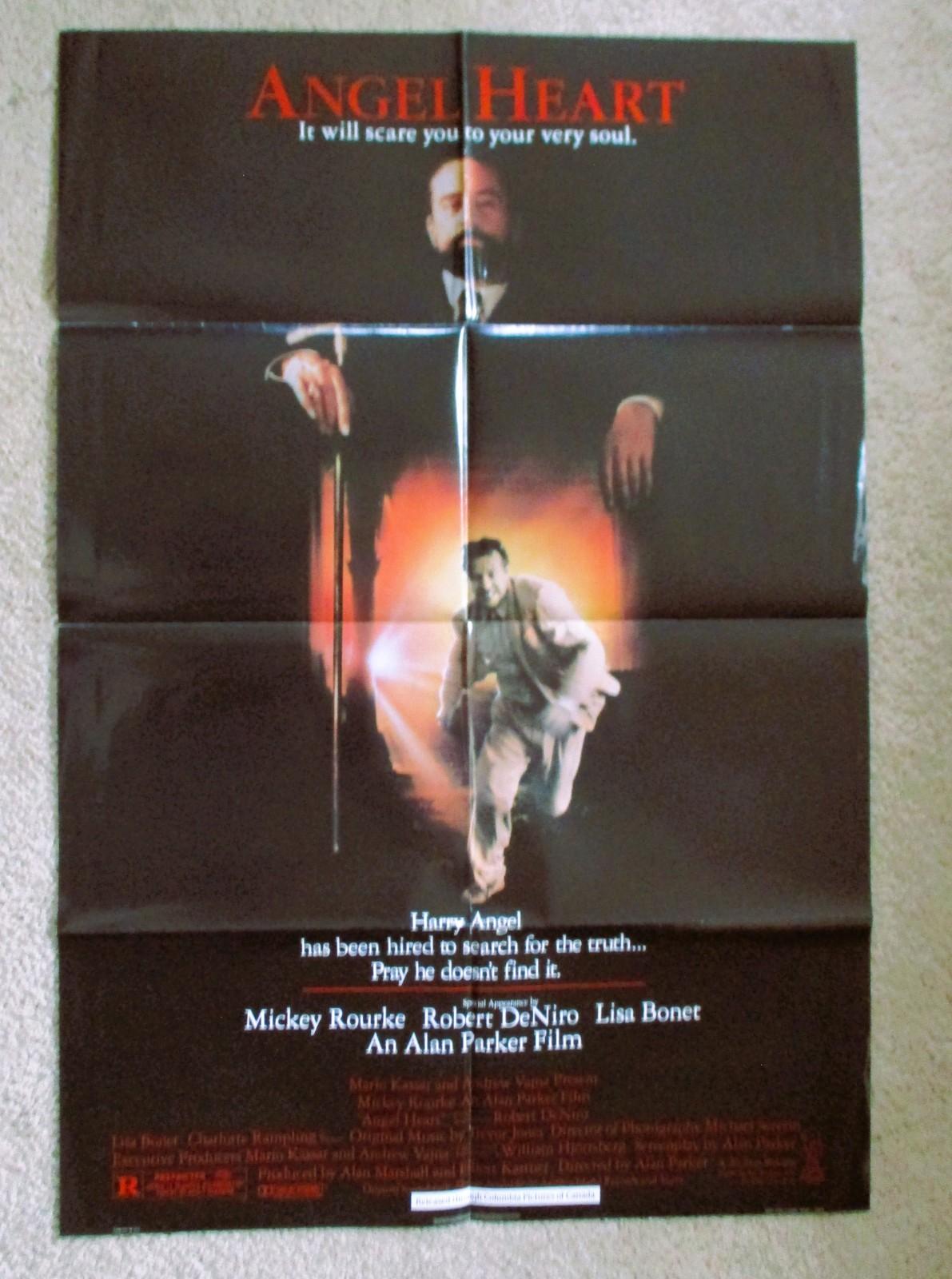 ANGEL HEART ORIGINAL 1987 1SHT POSTER FLD ROMERT DE NIRO MICKEY ROURKE EX