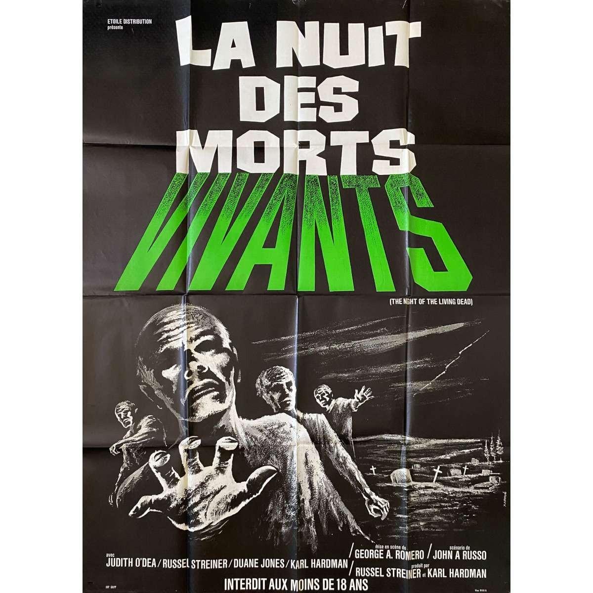 NIGHT OF THE LIVING DEAD Original Movie Poster  - 47x63 in. - 1968/R1970  - Geor