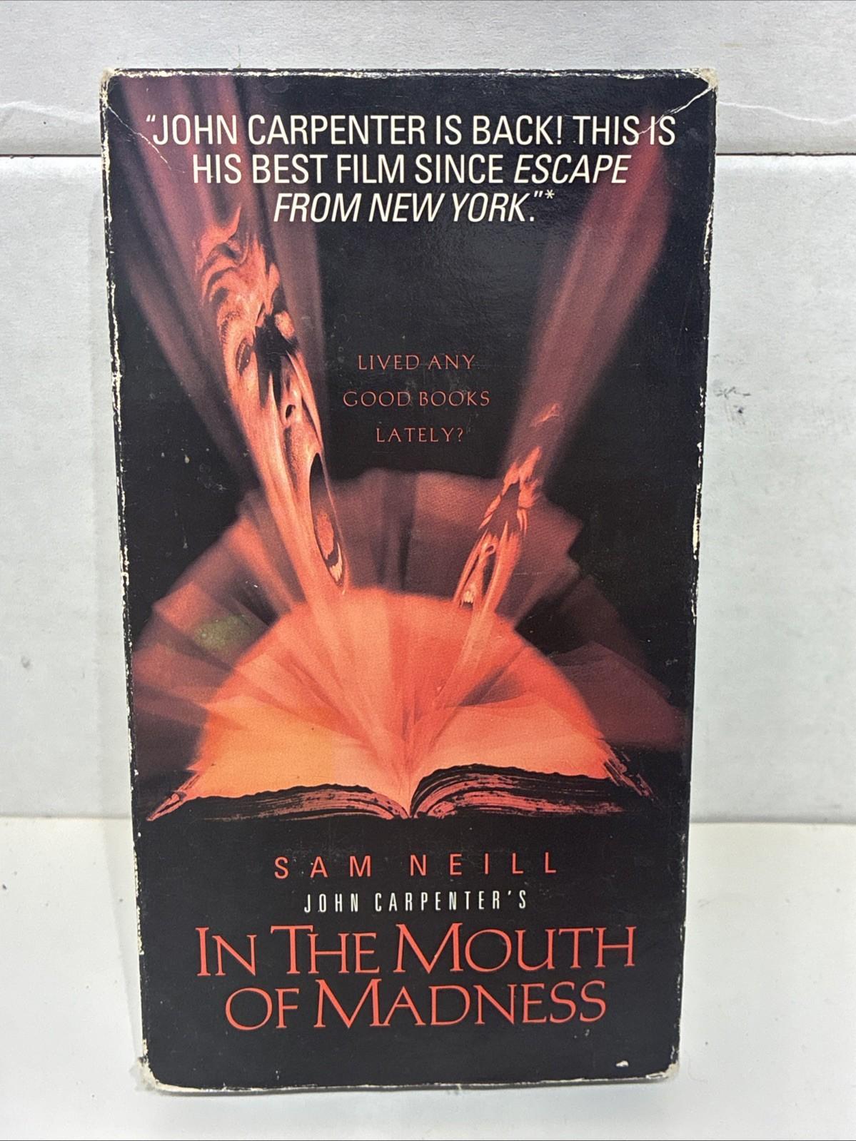In the Mouth of Madness 1994 VHS Sam Neill John Carpenter Lovecraftian Horror
