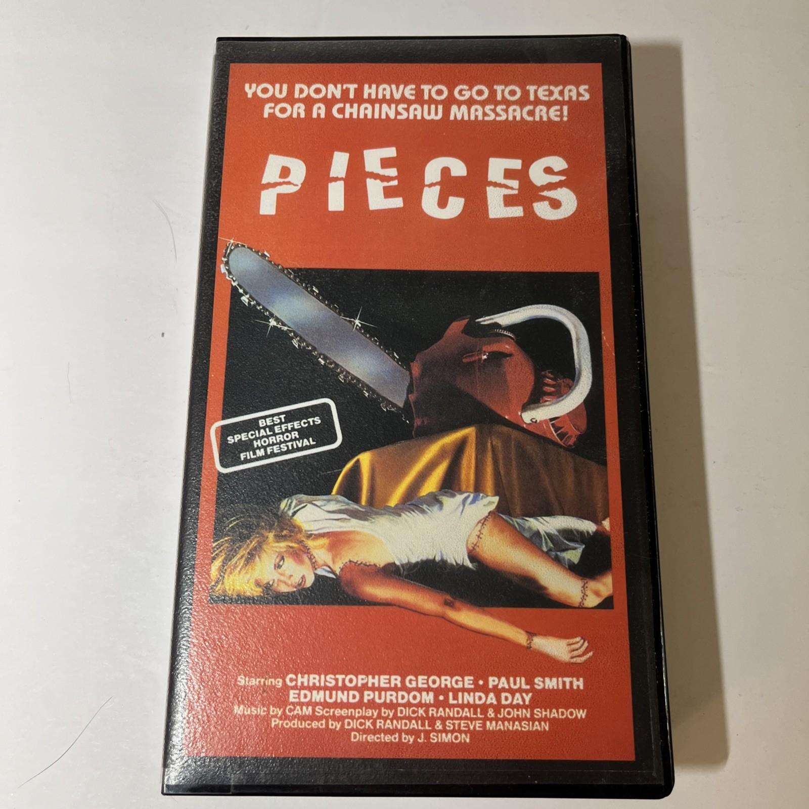 PIECES 1983 VHS Horror Slasher Movie Very Good READ DESCRIPTION