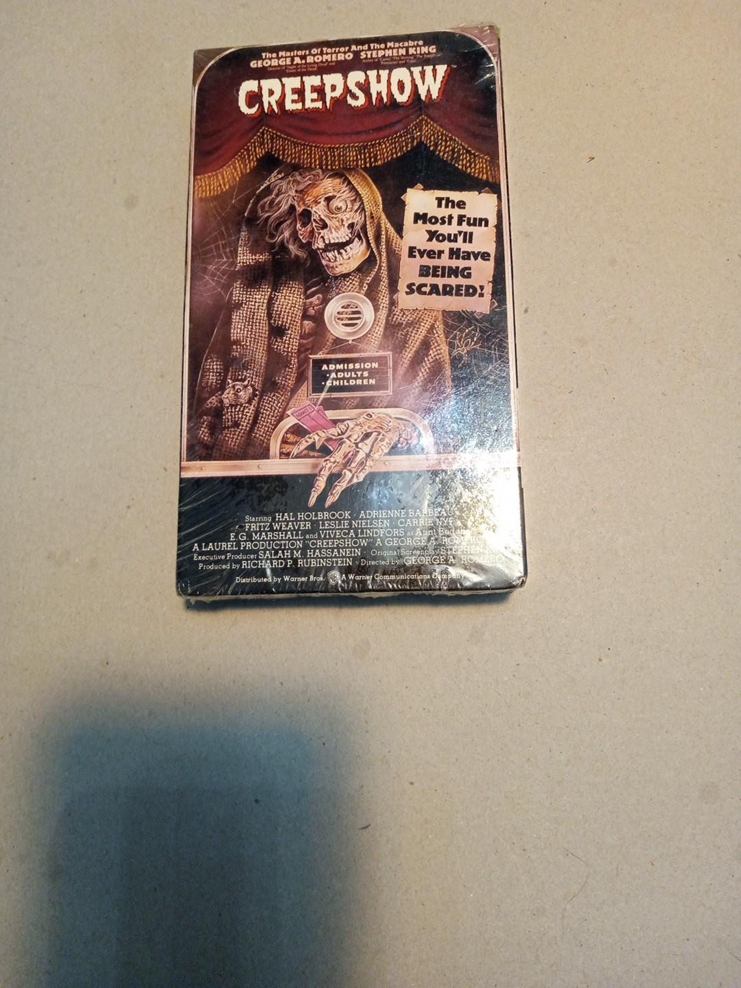 Vintage Creepshow VHS Tape 1982 most fun you,ll ever have being Scared-Sealed