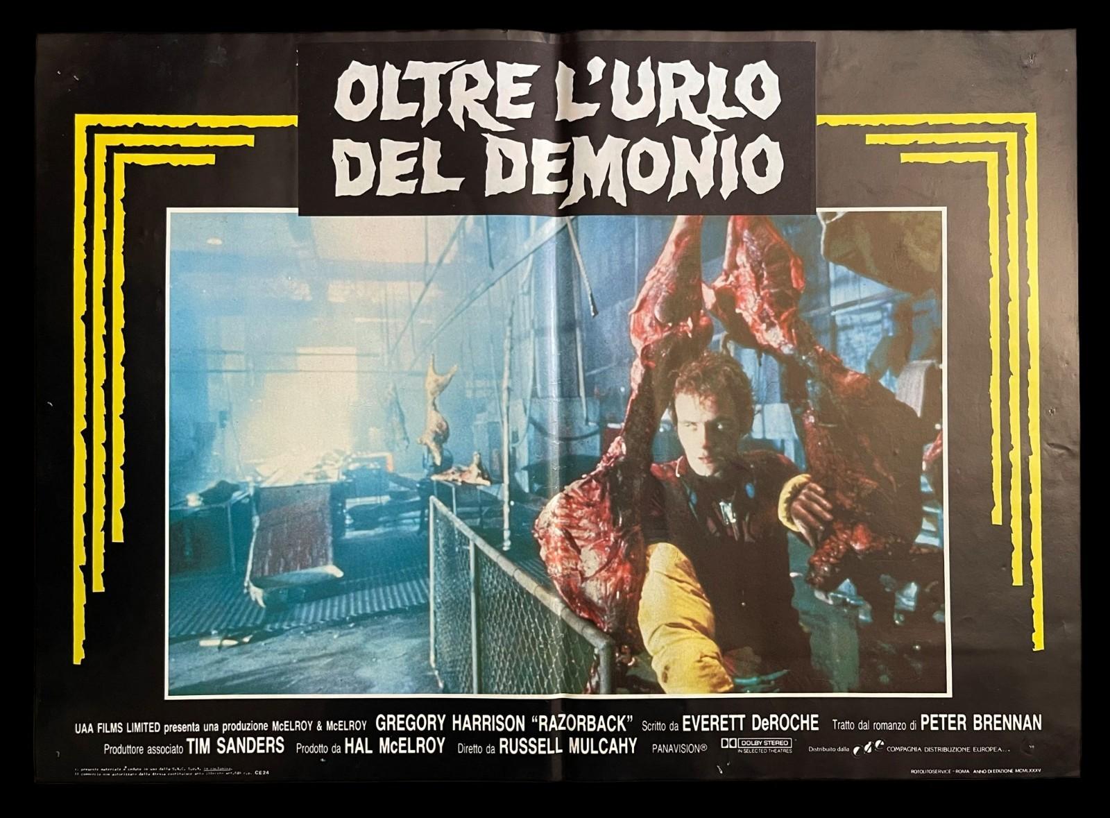 CINEMA fotobusta Razorback OLTRE L'URLO DEL DEMONIO Harrison Kerr Morris Mulcahy