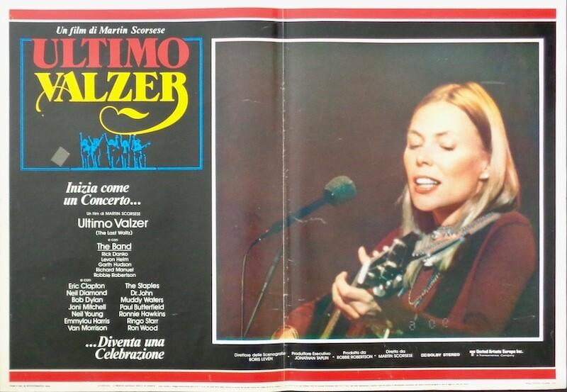 LAST WALTZ Italian fotobusta movie poster 9 JONI MITCHELL MARTIN SCORCESE 1978