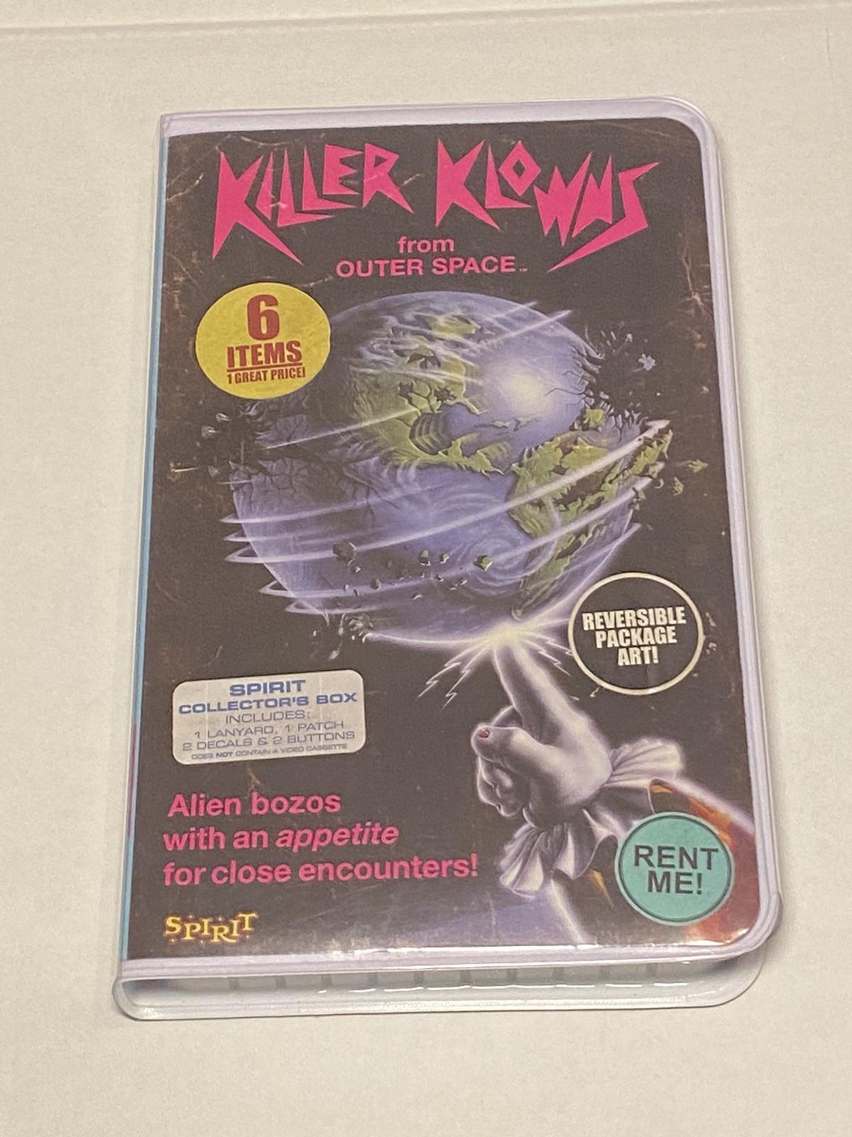 Killer Klowns From Outer Space Spirit Collector's Box VHS Shape Spirit Halloween