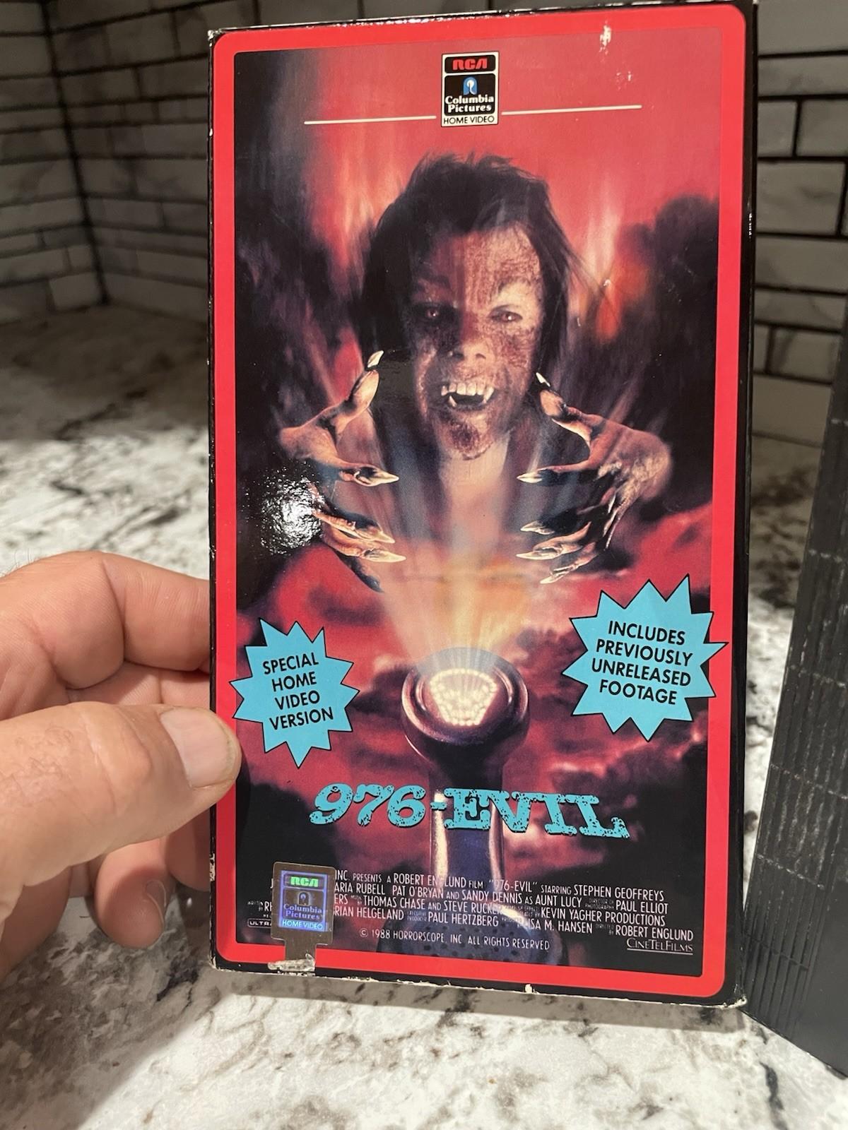 RARE 976-Evil VHS MOVIE TAPE 1988 RCA 80s Horror Robert Englund 976 EVIL TESTED