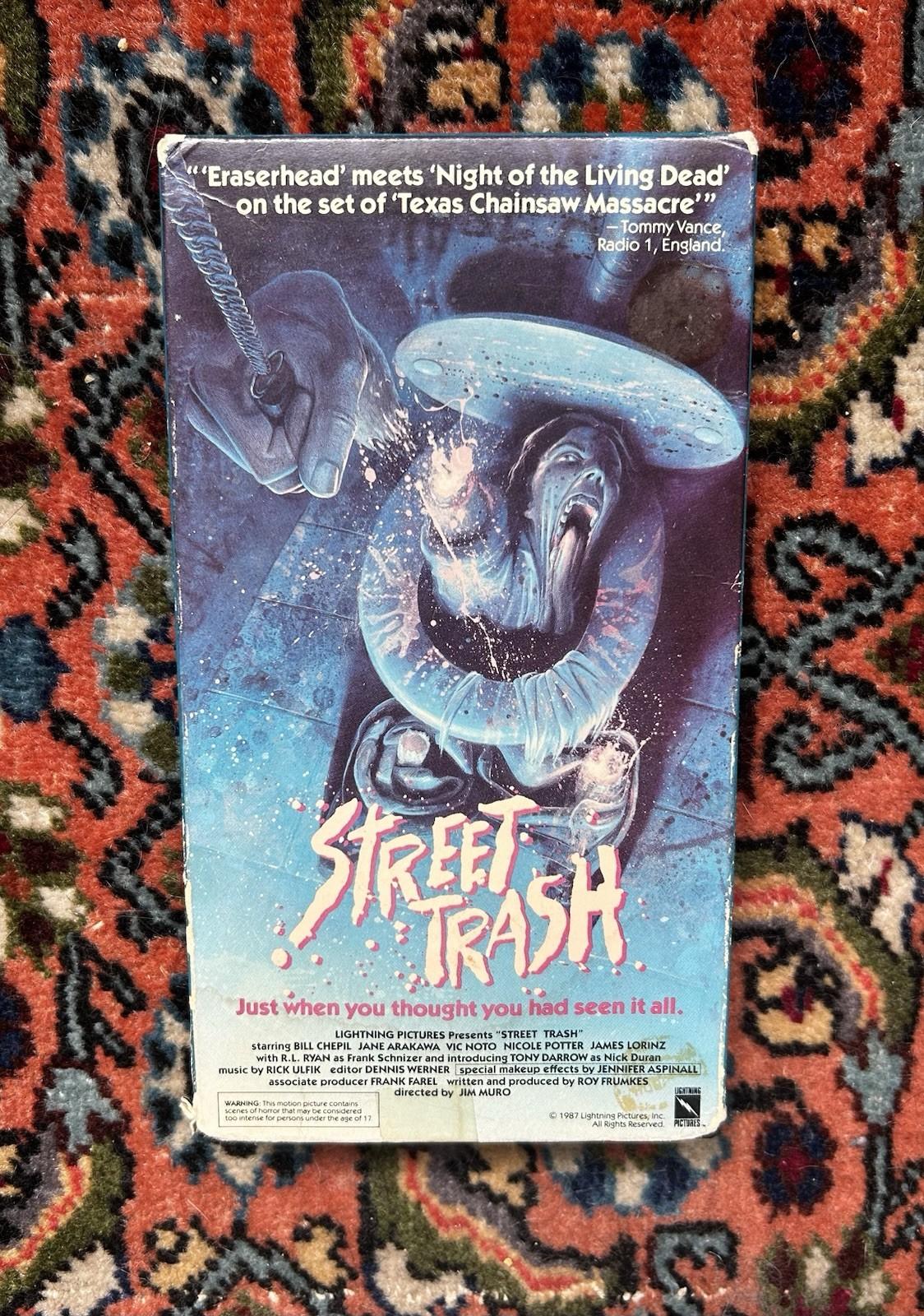 Street Trash 1987 VHS Lightning Super Rare Horror Gore Fully Tested