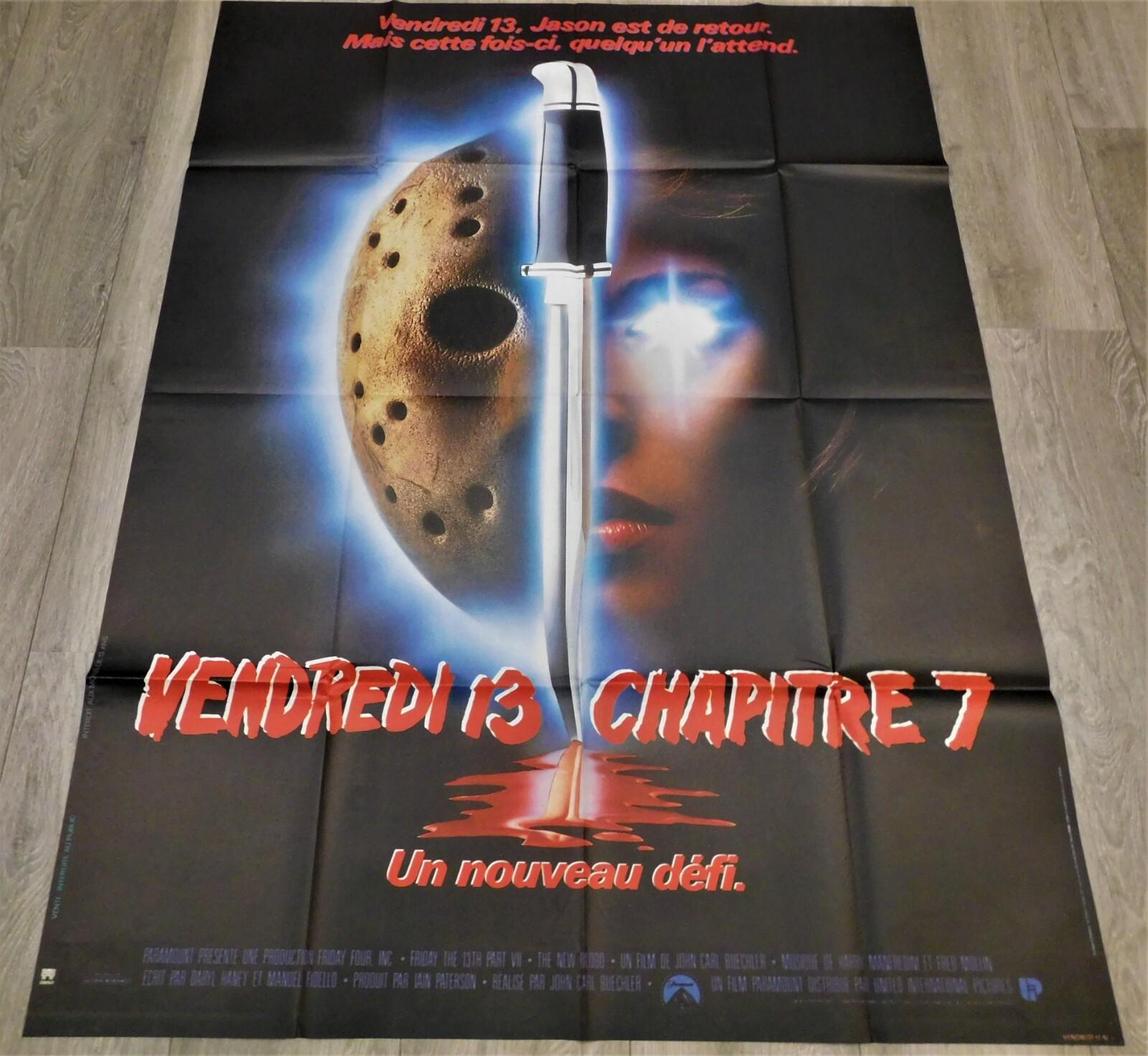 Friday the 13th Part VII The New Blood French Movie Poster Original 47"63 1988