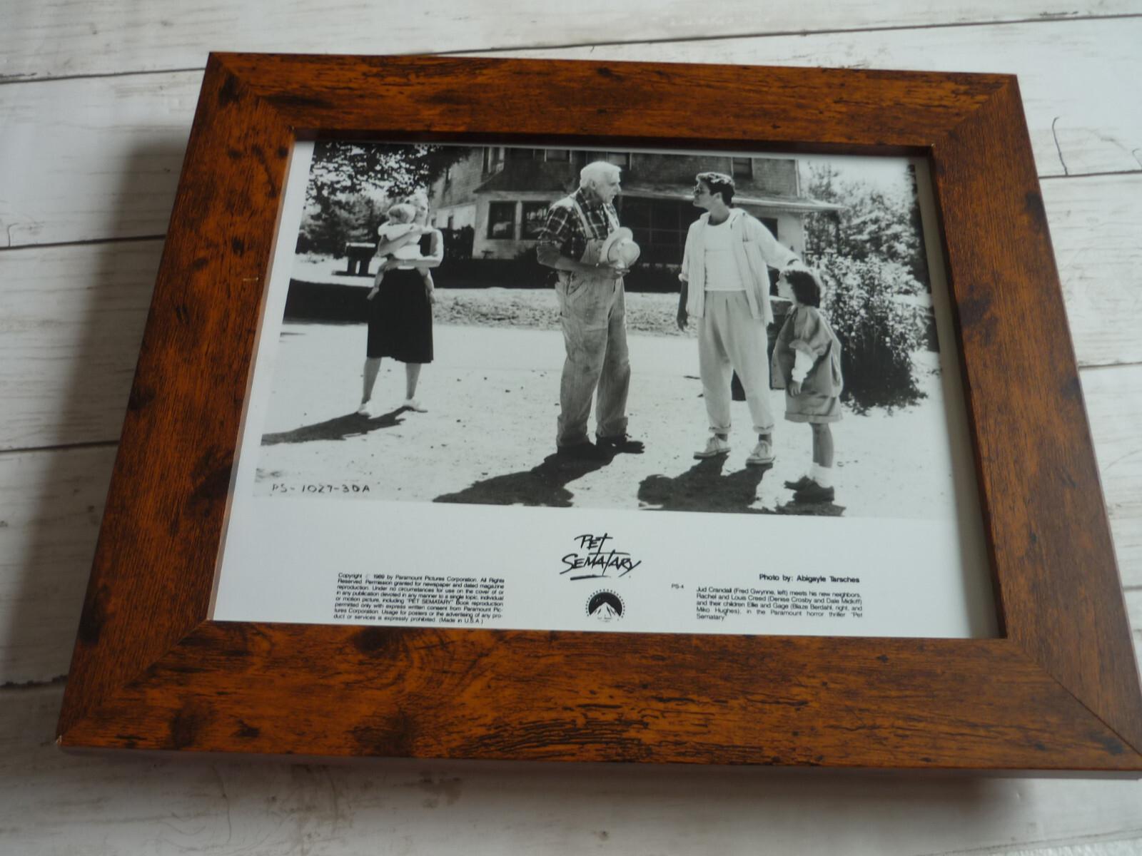 Framed Lobby card Promotional Press Photo 10x8 pet sematary 1989 fred gwynne