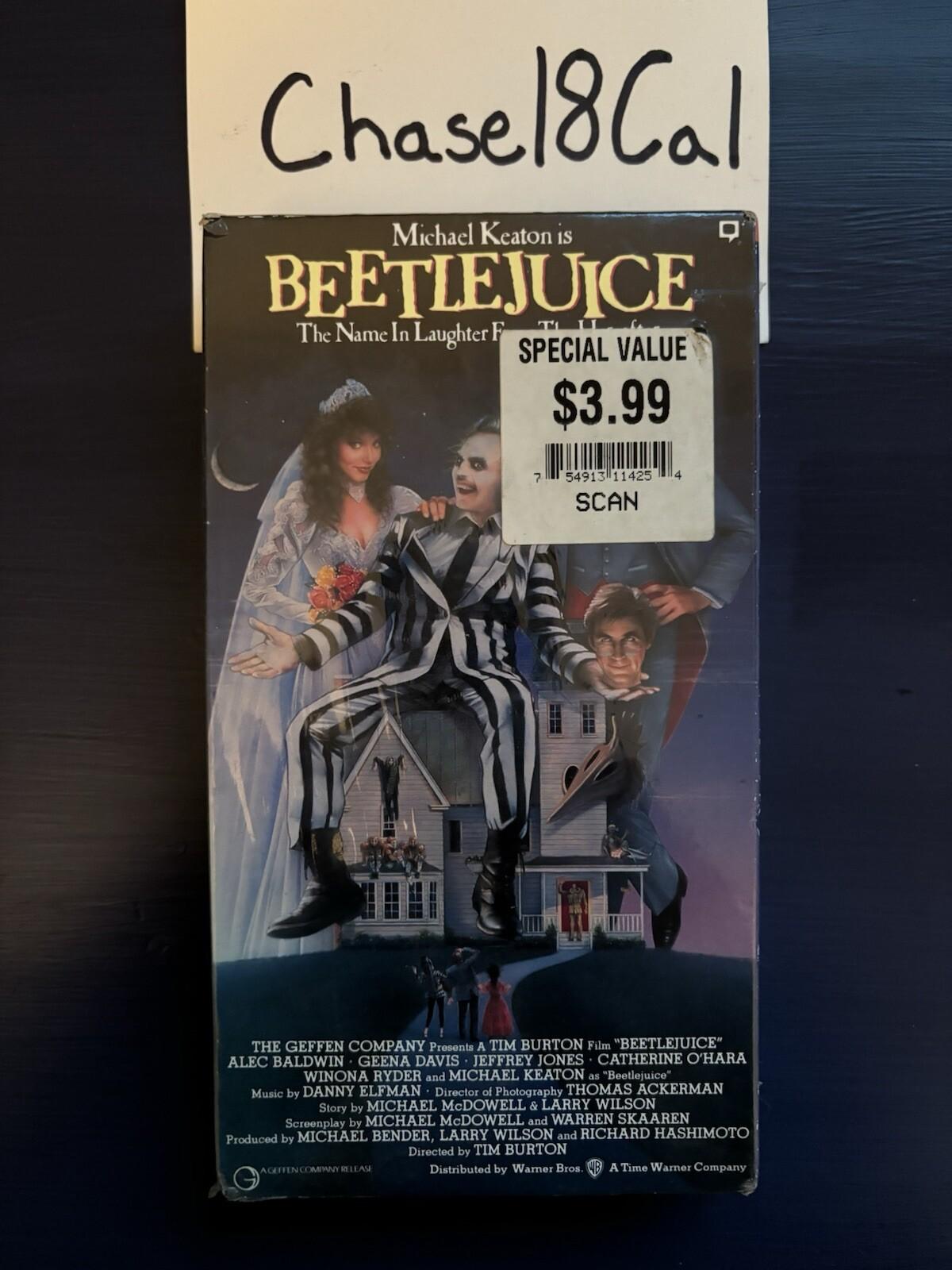 Vintage Beetlejuice Sealed VHS Movie 1988 1991 Warner Bros Horror Comedy *Read*