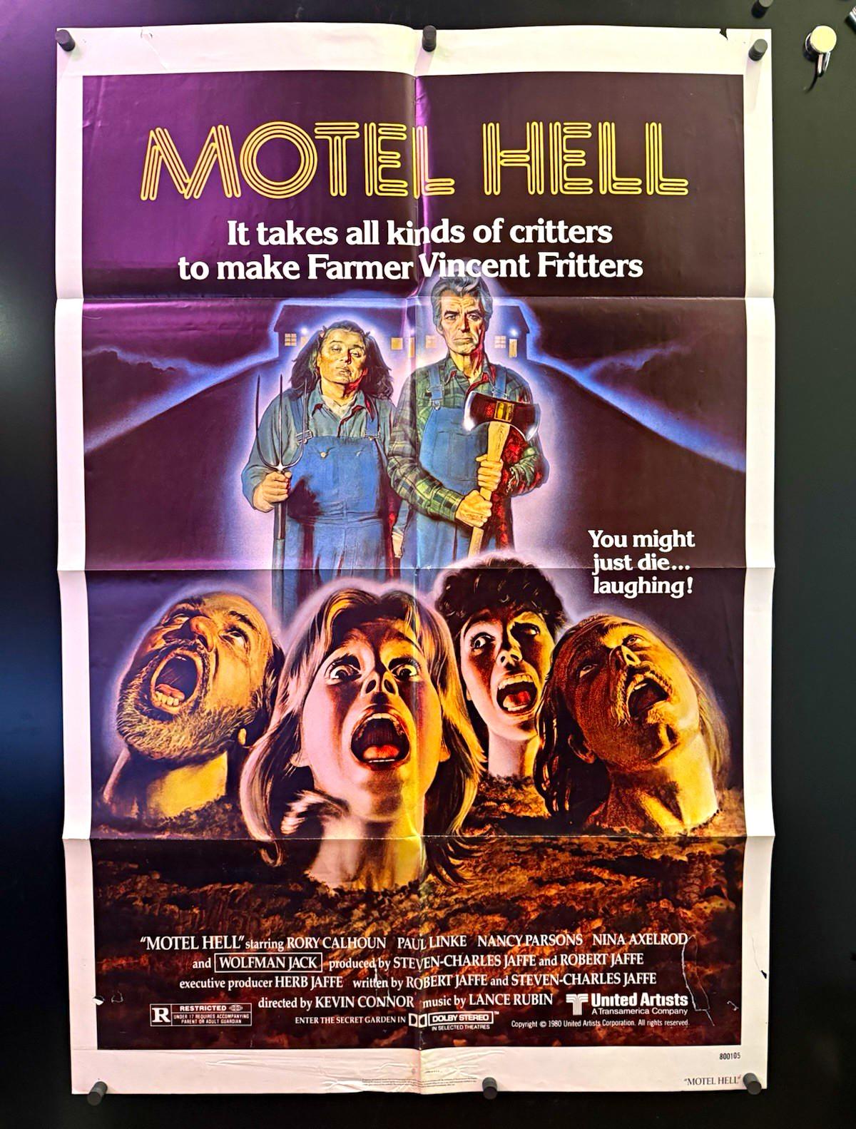 Motel Hell 1980 Original US One Sheet Movie Poster 27x41 RARE CULT HORROR 80’s