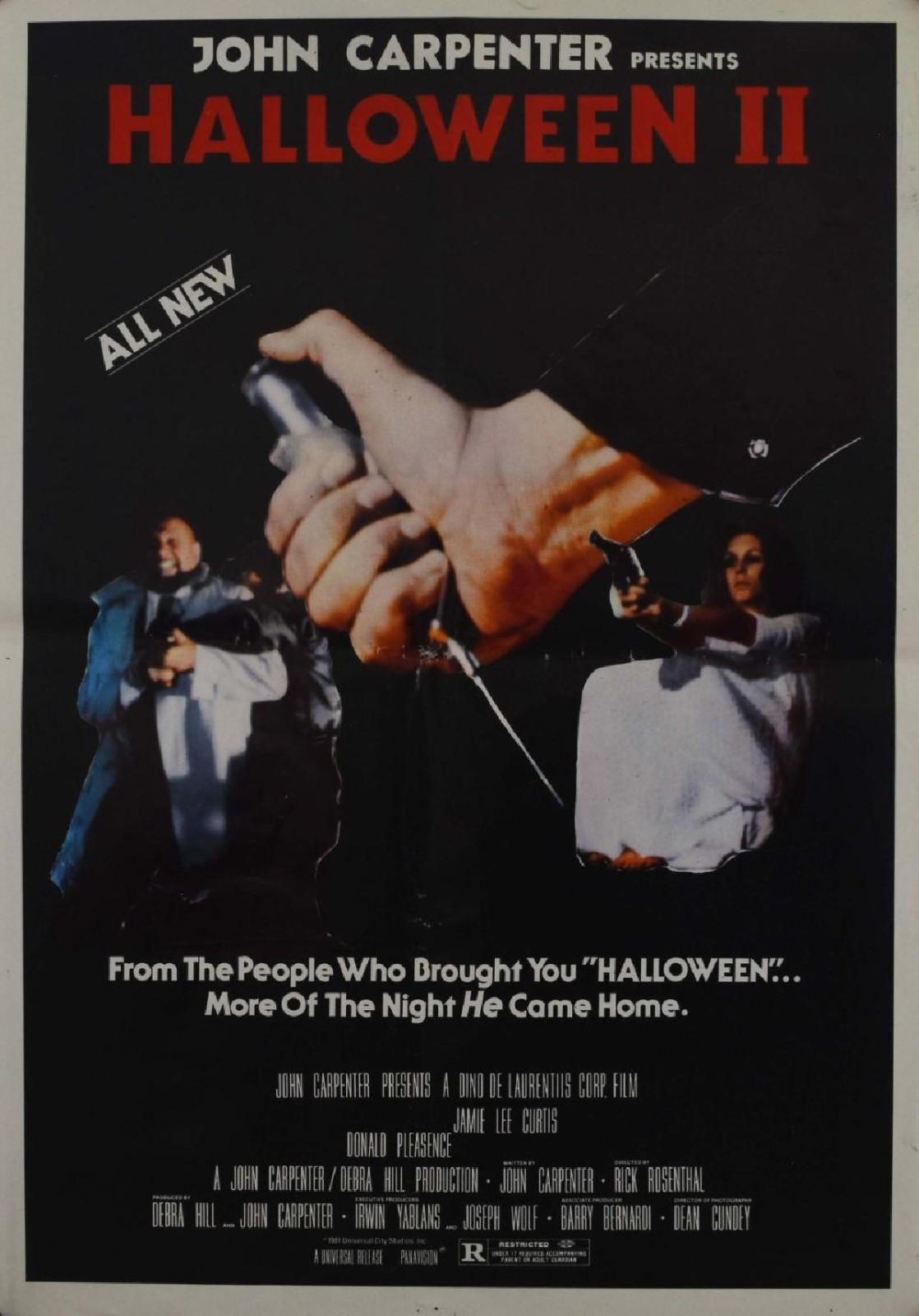Halloween II John carpenter Original Int'l One Sheet Poster 1981