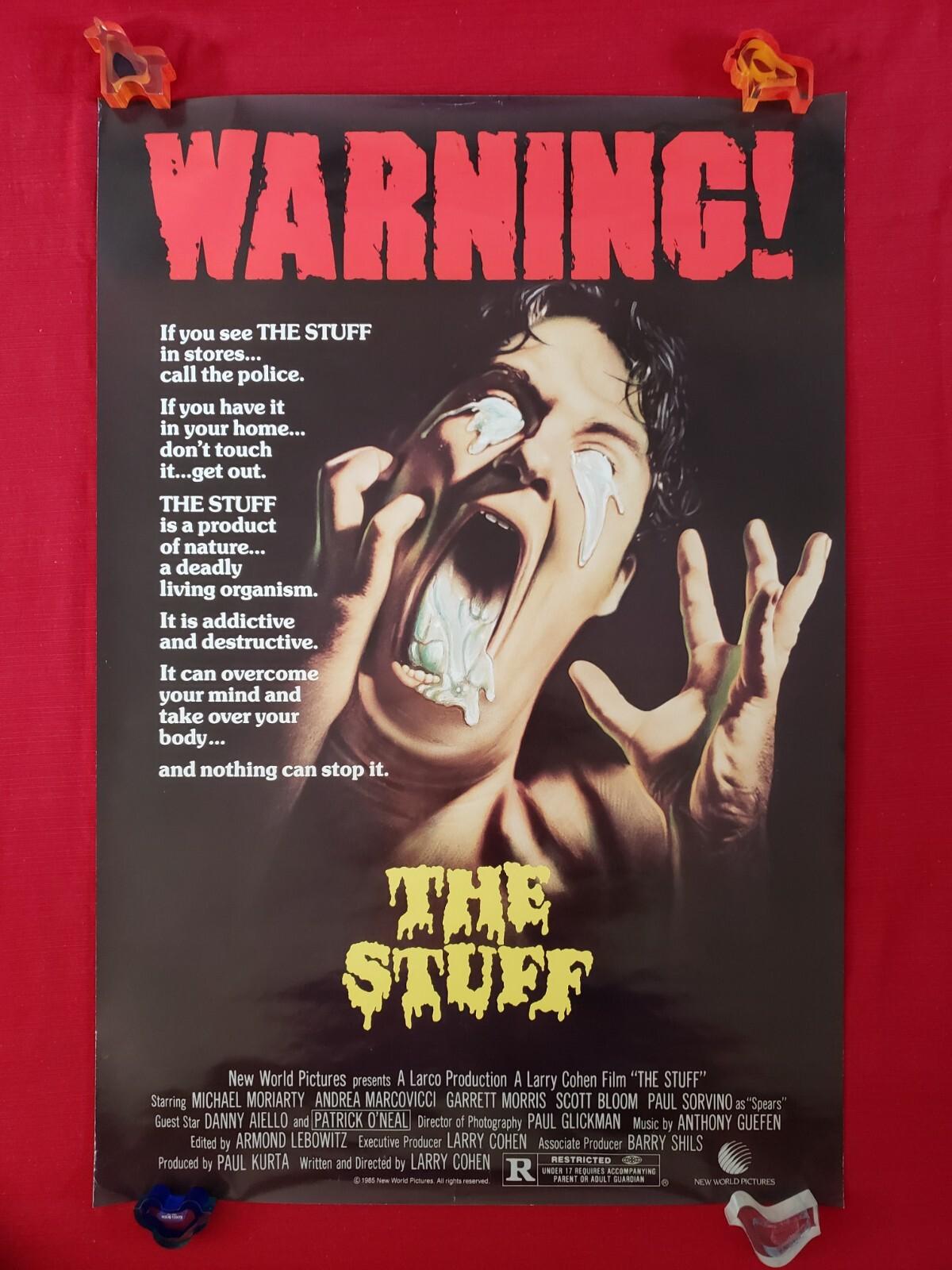 THE STUFF * 1985 ORIGINAL MOVIE POSTER EXTERMELY RARE ROLLED 1SH HALLOWEEN NM