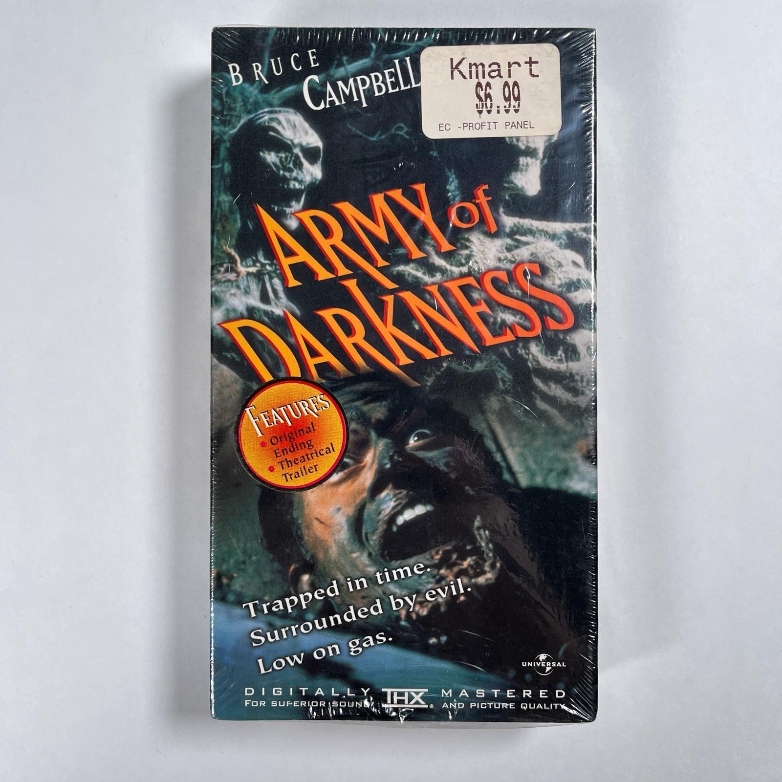 Army of Darkness Sealed VHS Tape Hype Sticker Evil Dead Sam Raimi Horror Rare