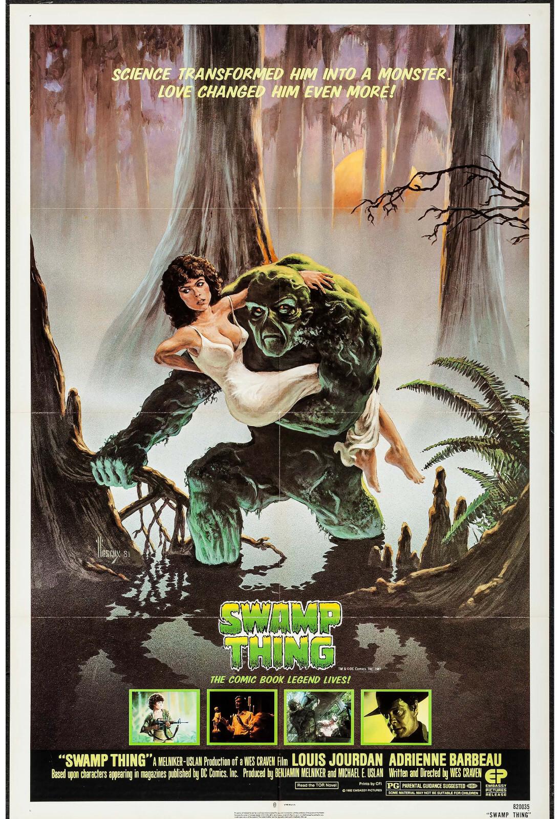SWAMP THING original 1982 27x41 one sheet movie poster ADRIENNE BARBEAU 